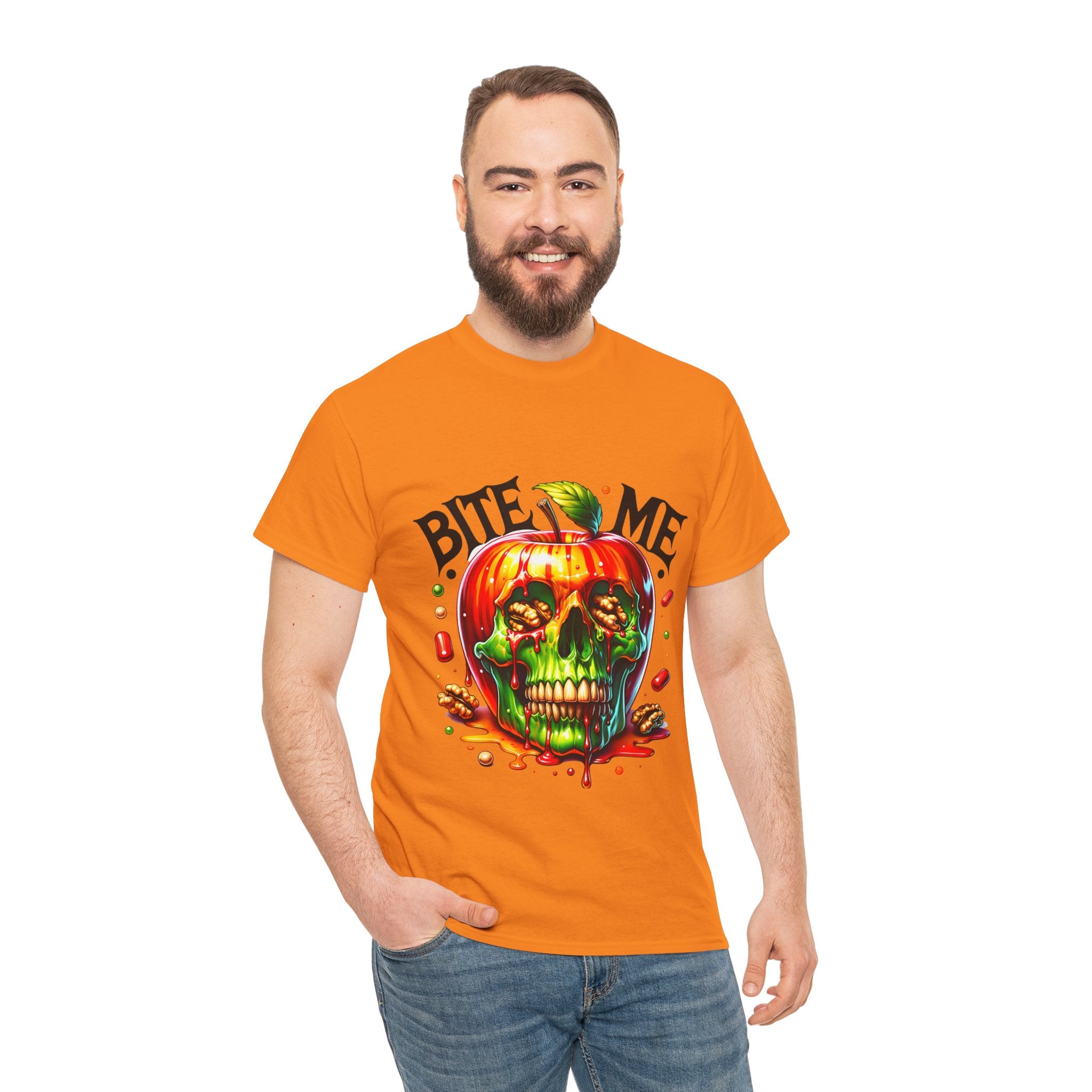 Bite Me Skull T-Shirt, Fun Graphic Tee, Halloween Costume Top, Trendy Casual Wear, Unique Gift Idea for Friends