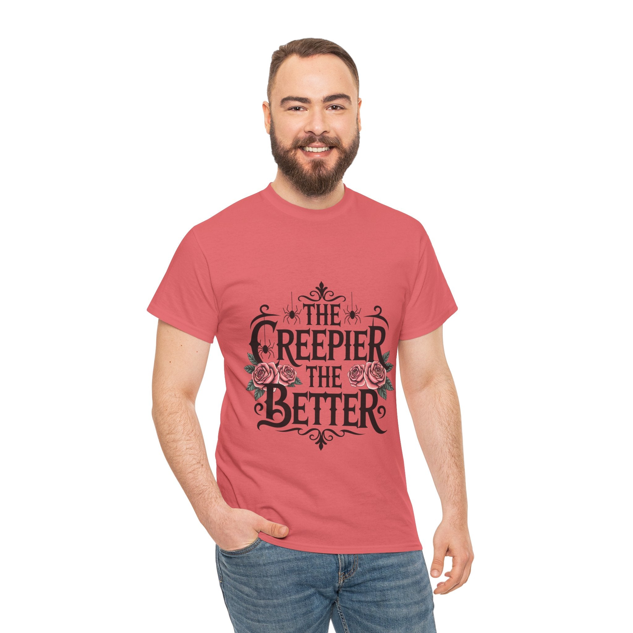 The Creepier the Better Tee, Perfect for Halloween, Casual Wear, Gift for Friends, Vintage Style, Unique Graphic T-Shirt