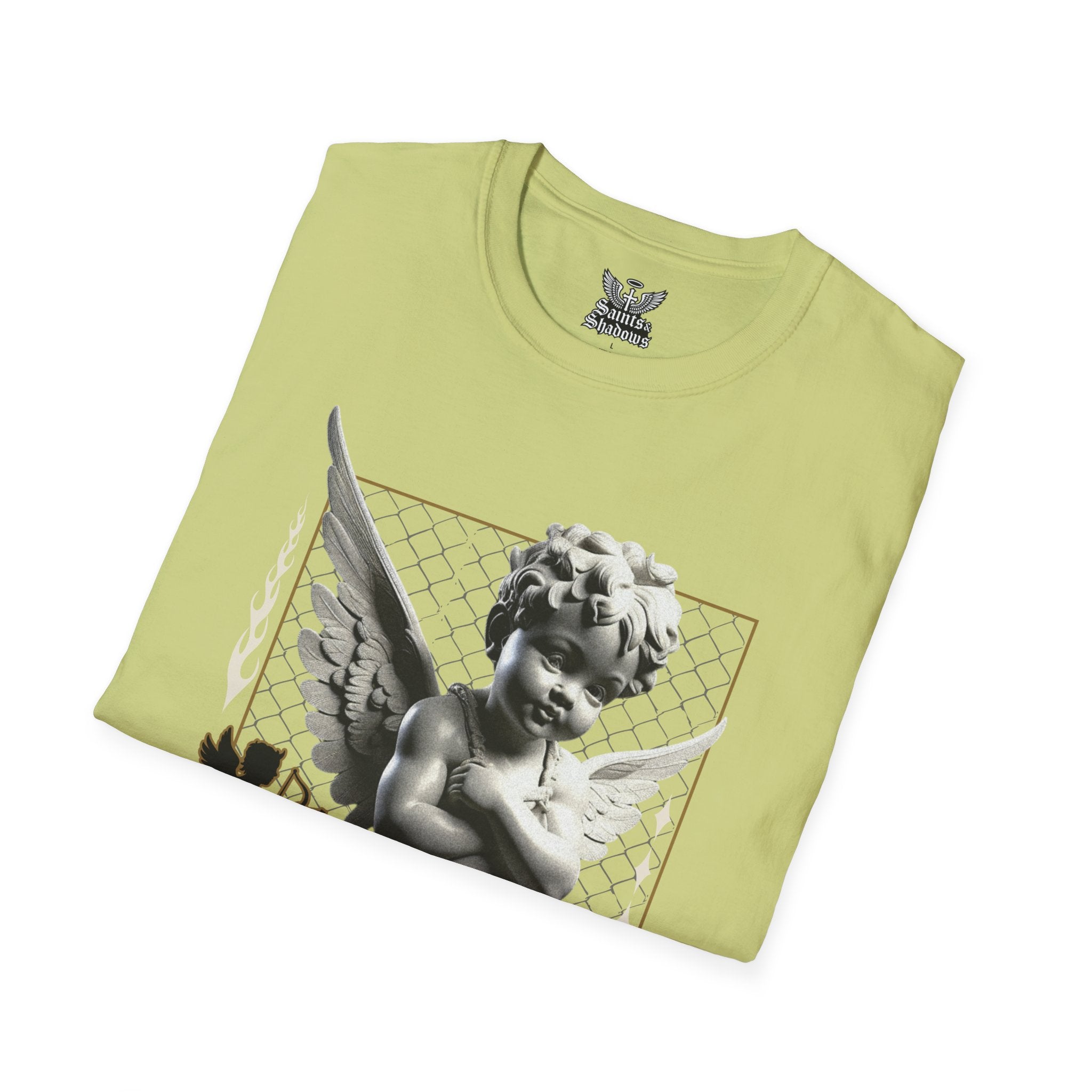 Saints and Shadows - Matchmaker, Angelic Artwork Unisex Softstyle T-Shirt, Casual Wear