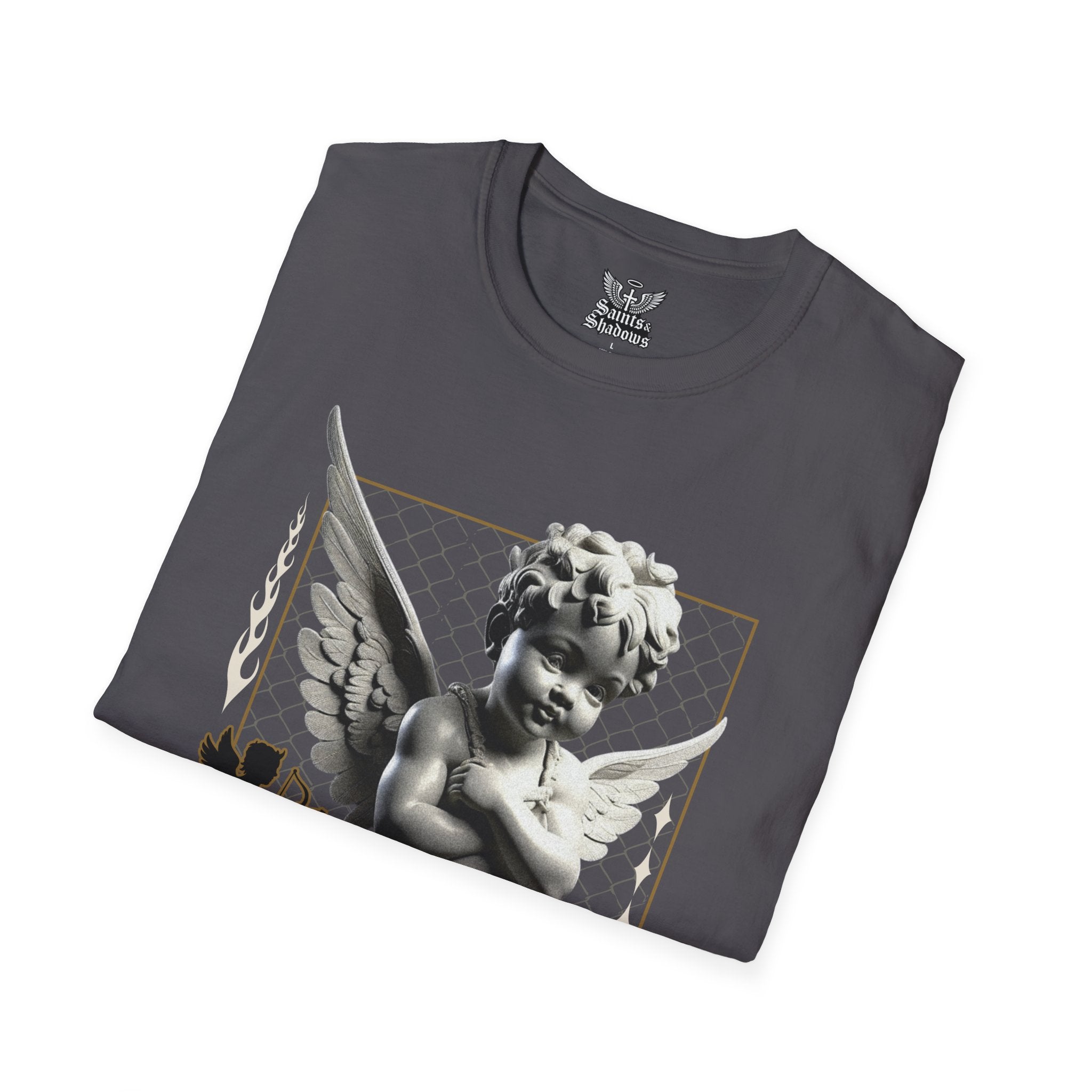 Saints and Shadows - Matchmaker, Angelic Artwork Unisex Softstyle T-Shirt, Casual Wear