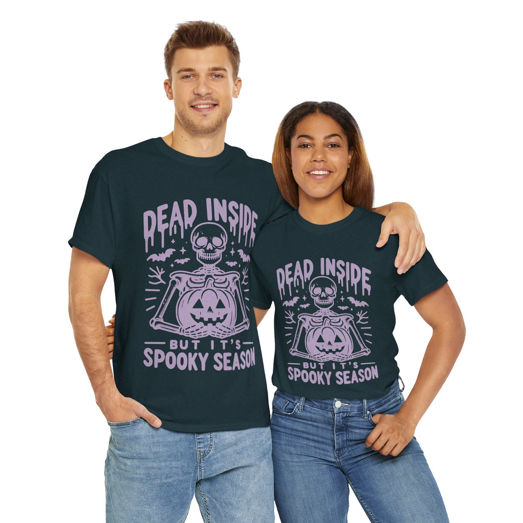 Spooky Season Dead Inside Unisex Tee, Halloween Shirt, Graphic Tee, Fall Apparel, Ghostly Vibes, Comfy Everyday Wear
