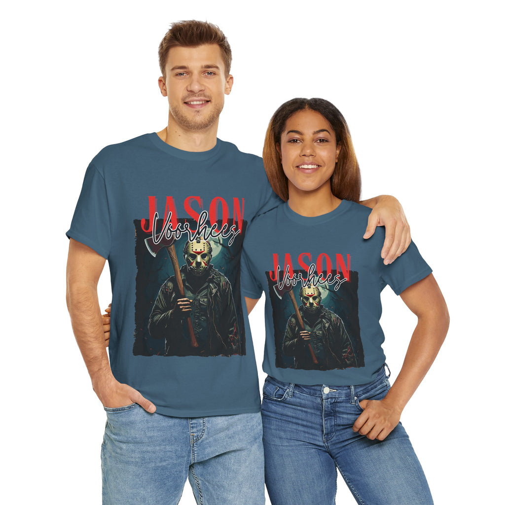 Jason Vorhees Horror Graphic Tee, Unisex Cotton Shirt, Halloween Costume, Horror Movie Gift, Spooky T-Shirt, Horror Fan Apparel