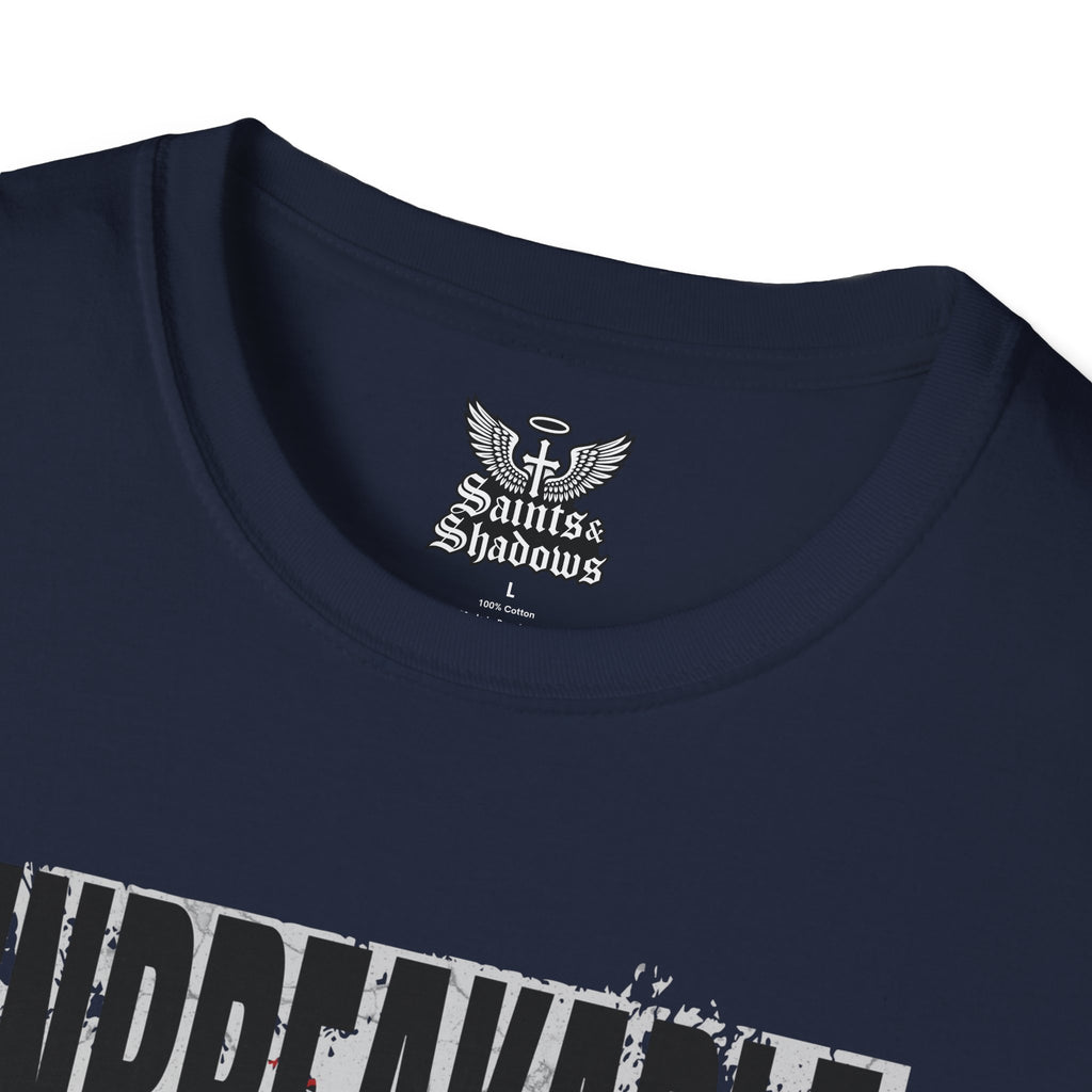 Saints and Shadows - Unbreakabe Strength, Angelic Artwork Unisex Softstyle T-Shirt, Casual Wear