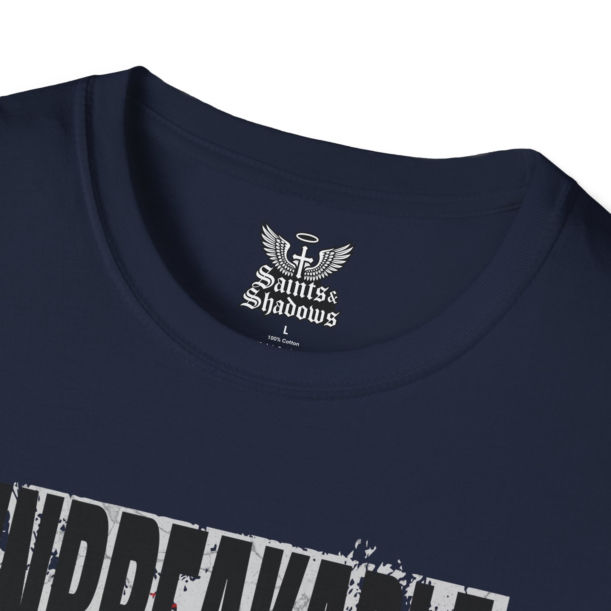 Saints and Shadows - Unbreakabe Strength, Angelic Artwork Unisex Softstyle T-Shirt, Casual Wear
