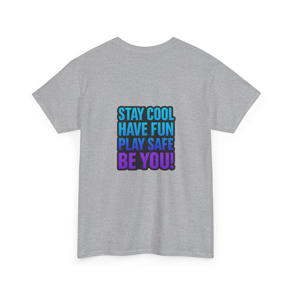 DJ KAT PAWS Surfing Fun T-Shirt | Stay Cool, Have Fun, Play Safe, Be You! | Fun Summer Tee, Gift for Cat Lovers, Beach Vibes