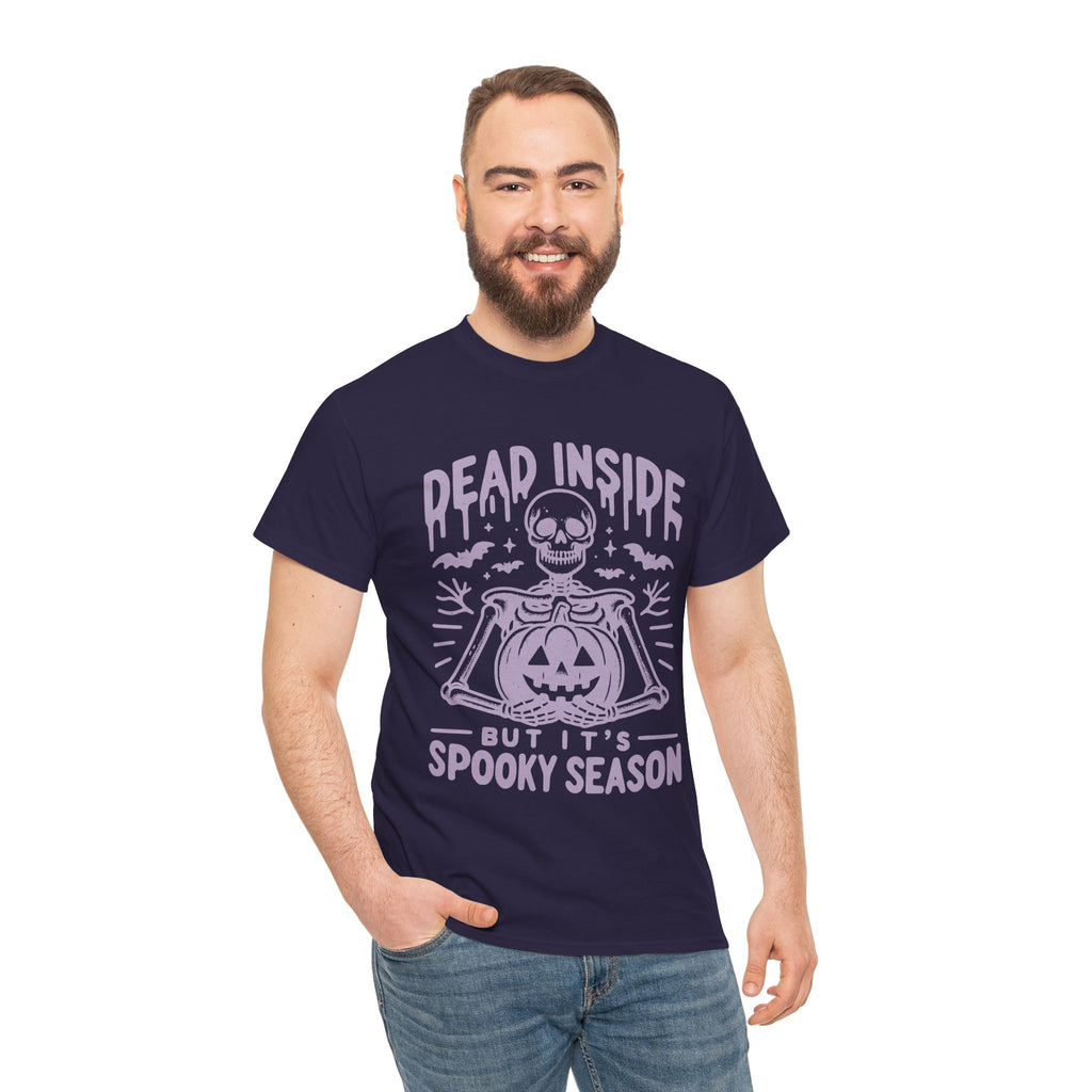 Spooky Season Dead Inside Unisex Tee, Halloween Shirt, Graphic Tee, Fall Apparel, Ghostly Vibes, Comfy Everyday Wear