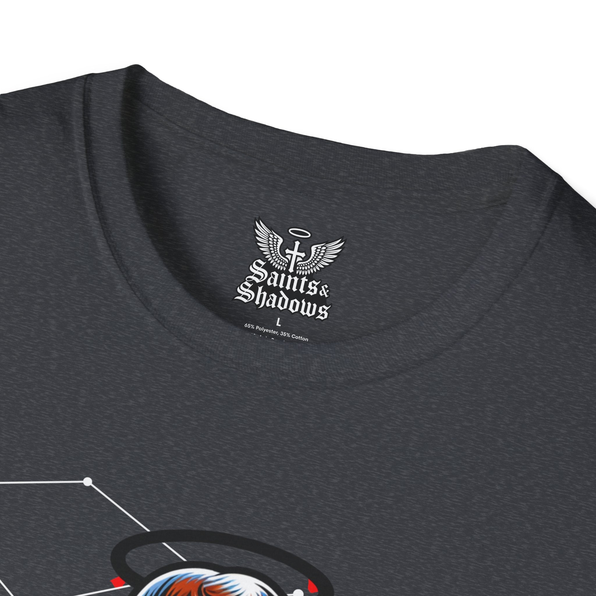 Saints and Shadows - Rebirth, Angelic Artwork Unisex Softstyle T-Shirt, Casual Wear