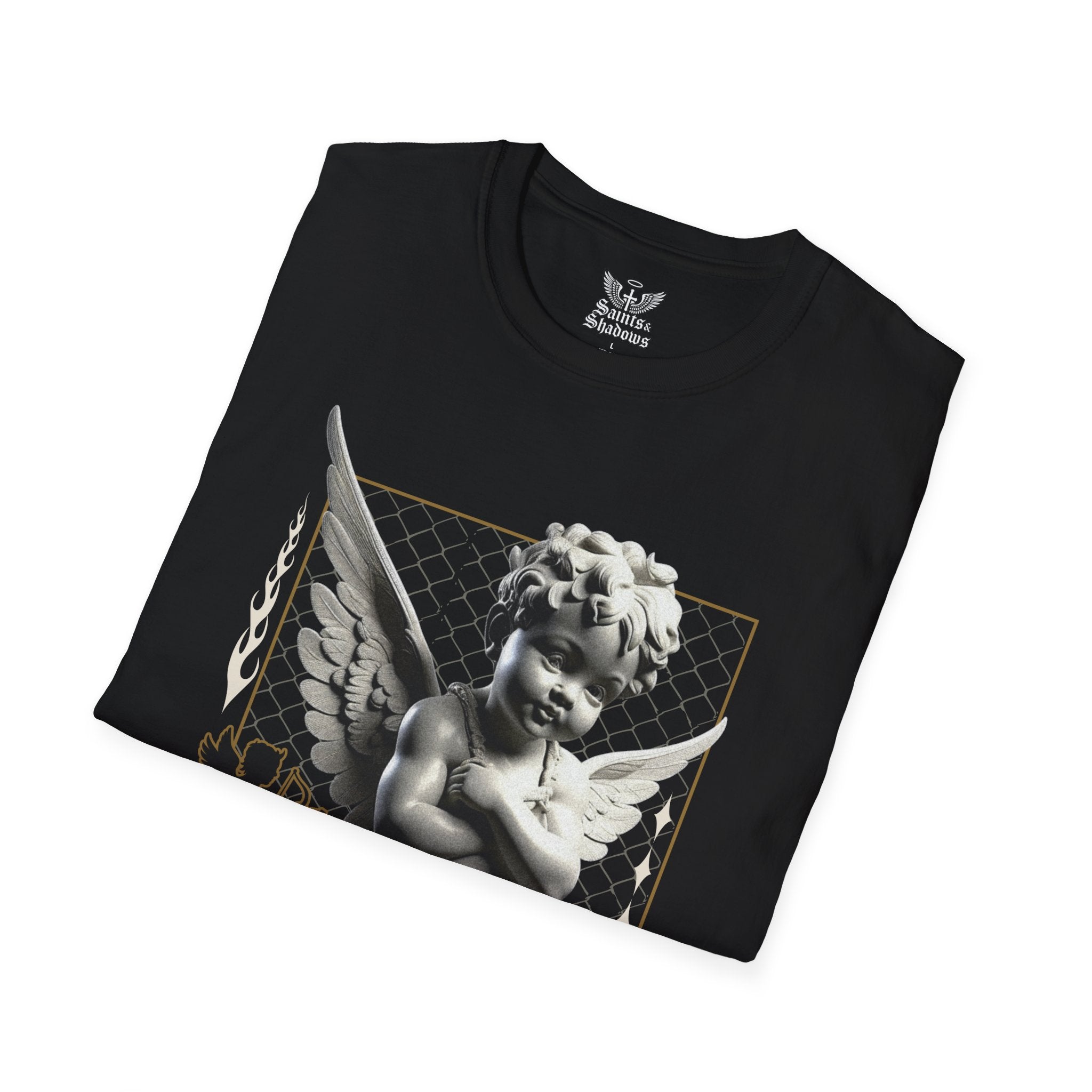 Saints and Shadows - Matchmaker, Angelic Artwork Unisex Softstyle T-Shirt, Casual Wear