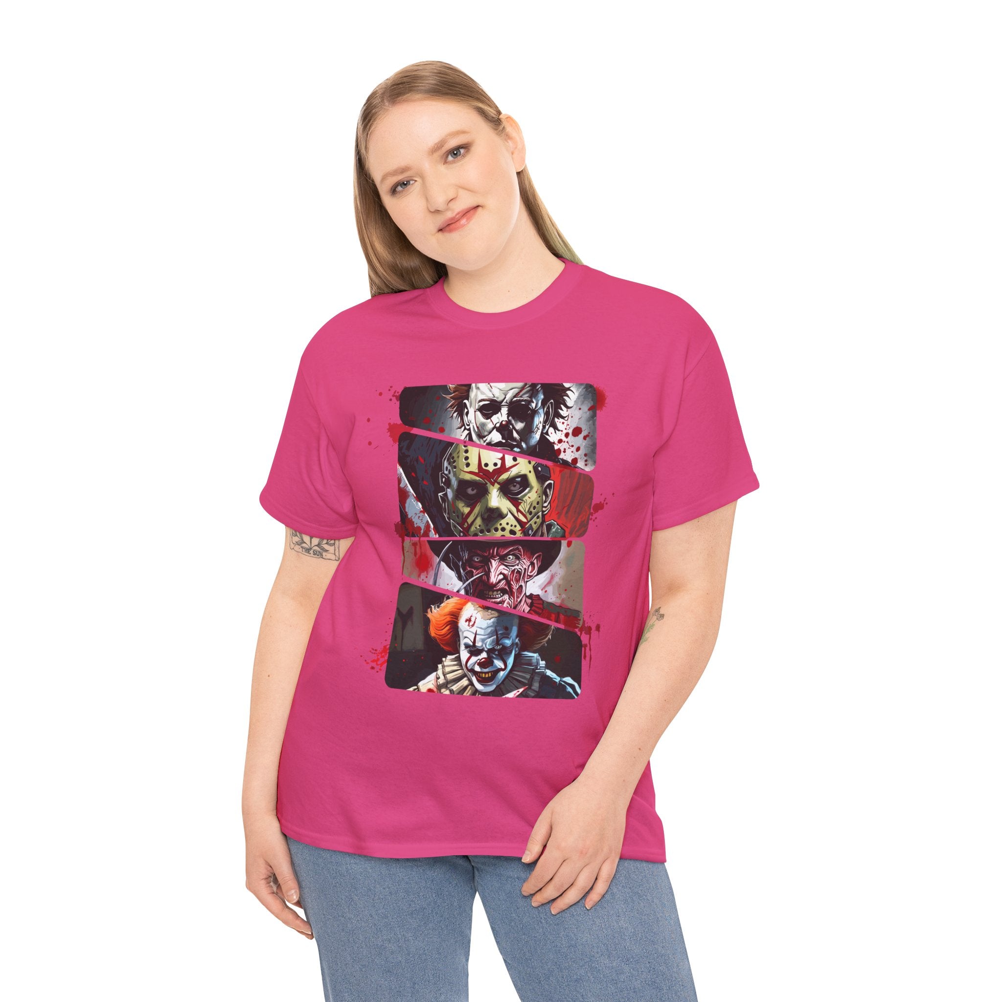 Horror Legends Horror Graphic Tee, Unisex Cotton Shirt, Halloween Costume, Horror Movie Gift, Spooky T-Shirt, Horror Fan Apparel