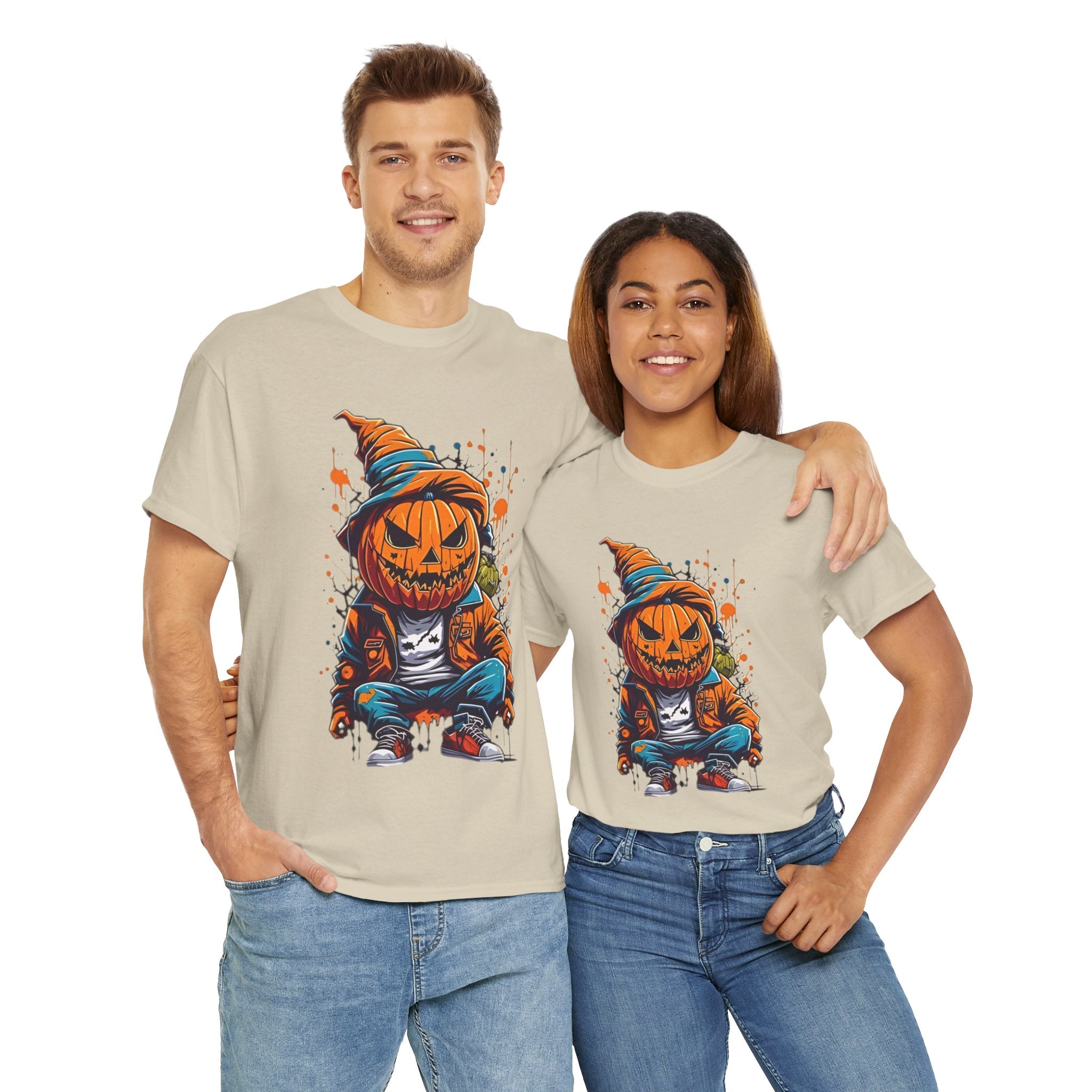 Scary Pumpkin, Horror Graphic Tee, Unisex Cotton Shirt, Halloween Costume, Horror Movie Gift, Spooky T-Shirt, Horror Fan Apparel