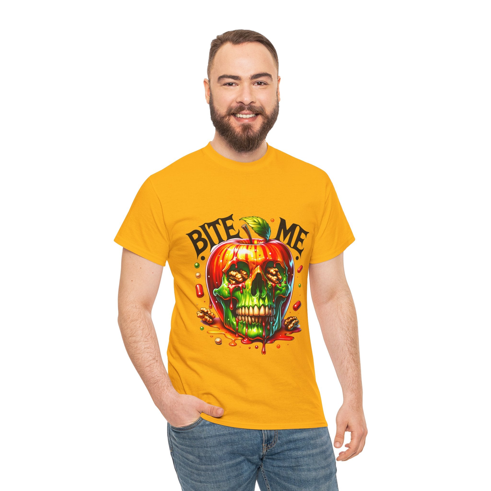 Bite Me Skull T-Shirt, Fun Graphic Tee, Halloween Costume Top, Trendy Casual Wear, Unique Gift Idea for Friends