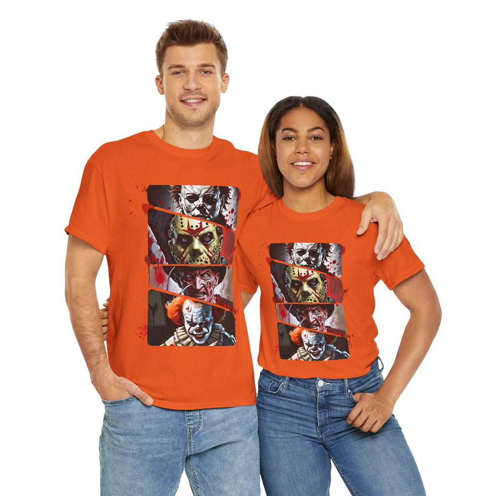 Horror Legends Horror Graphic Tee, Unisex Cotton Shirt, Halloween Costume, Horror Movie Gift, Spooky T-Shirt, Horror Fan Apparel