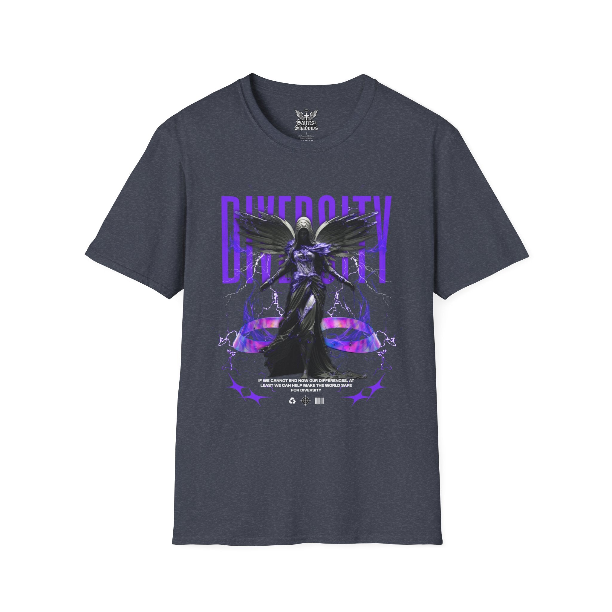 Saints and Shadows - Diversity, Angelic Artwork Unisex Softstyle T-Shirt, Casual Wear