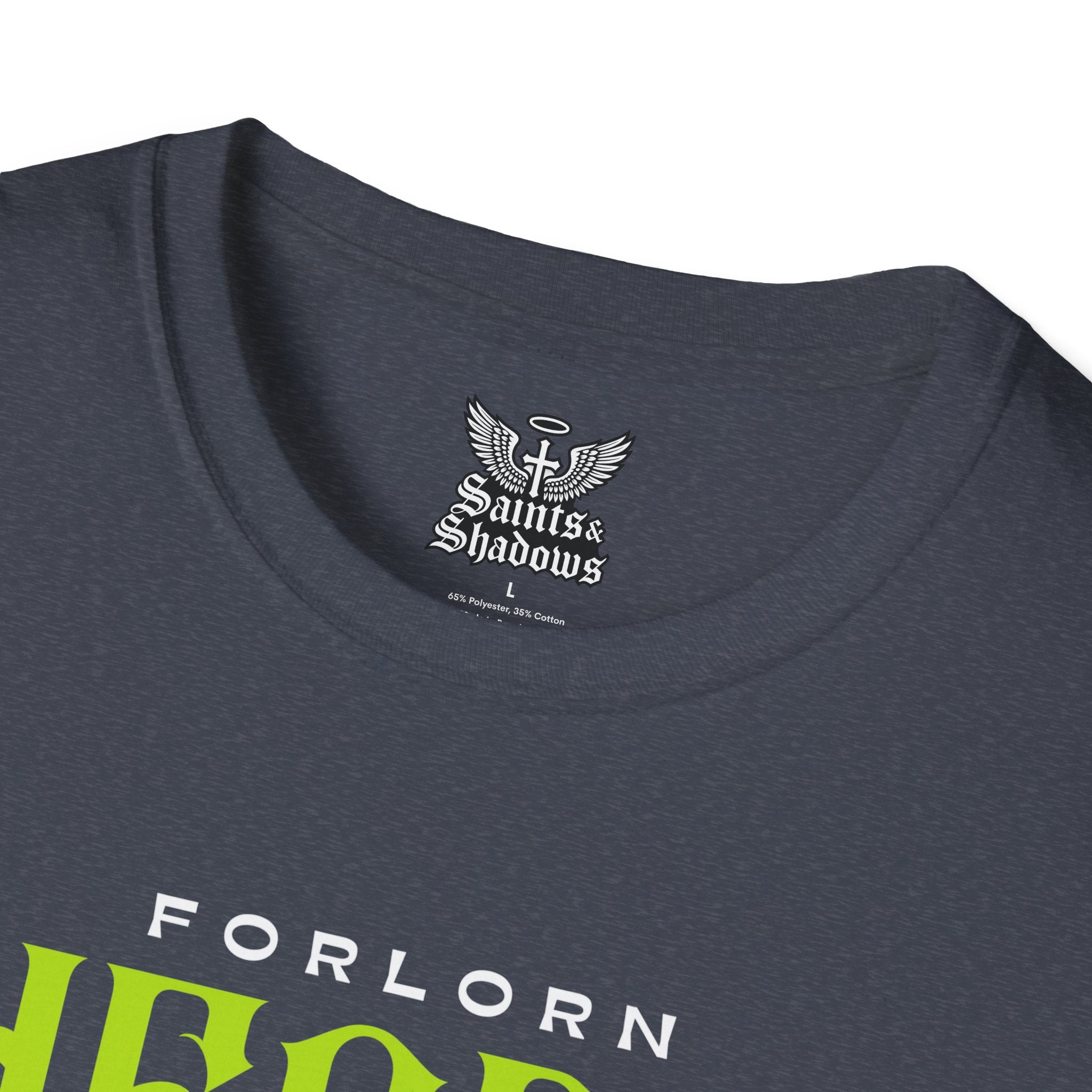 Saints and Shadows - Forlorn Heart, Angelic Artwork Unisex Softstyle T-Shirt, Casual Wear