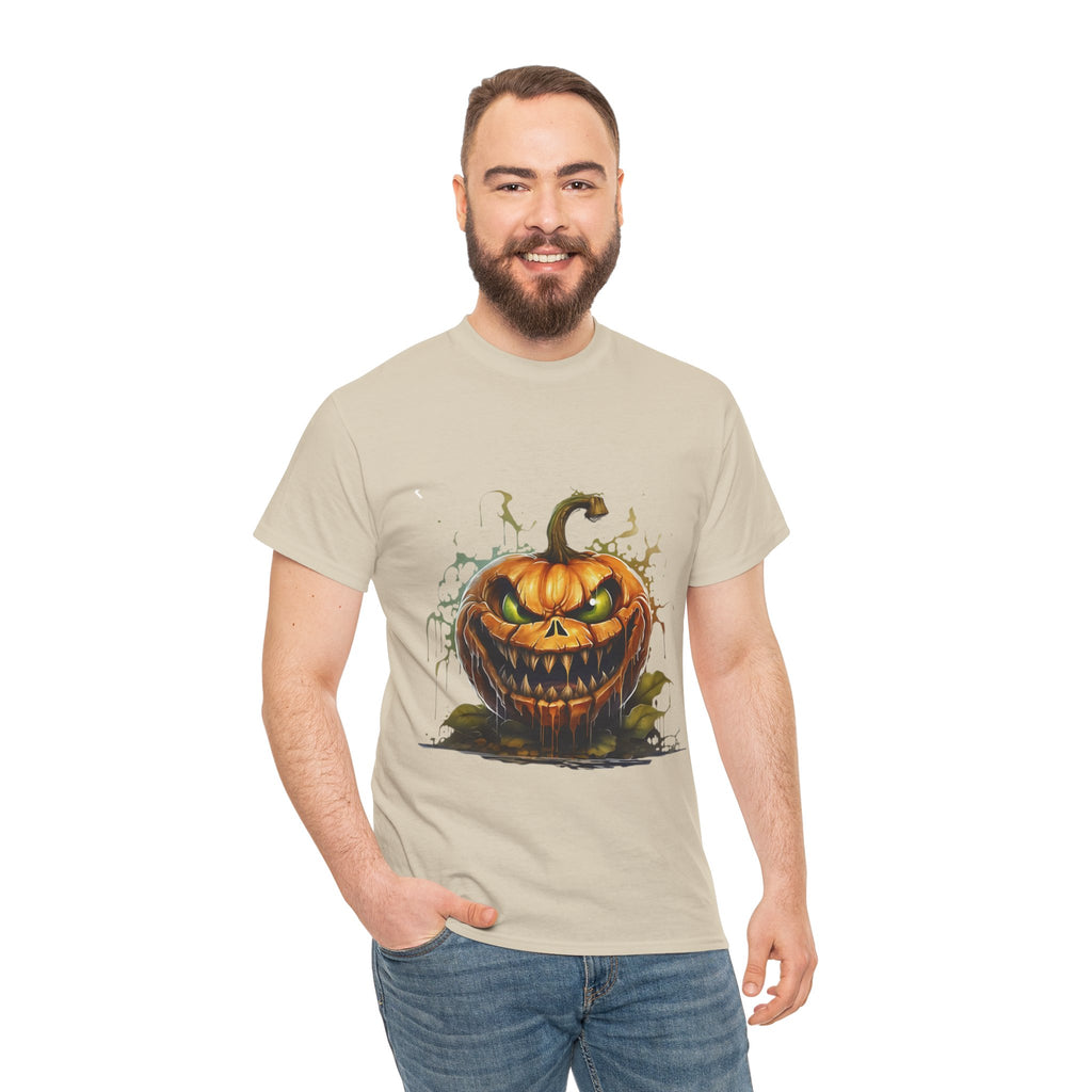 Spooky Pumpkin, Horror Graphic Tee, Unisex Cotton Shirt, Halloween Costume, Horror Movie Gift, Spooky T-Shirt, Horror Fan Apparel