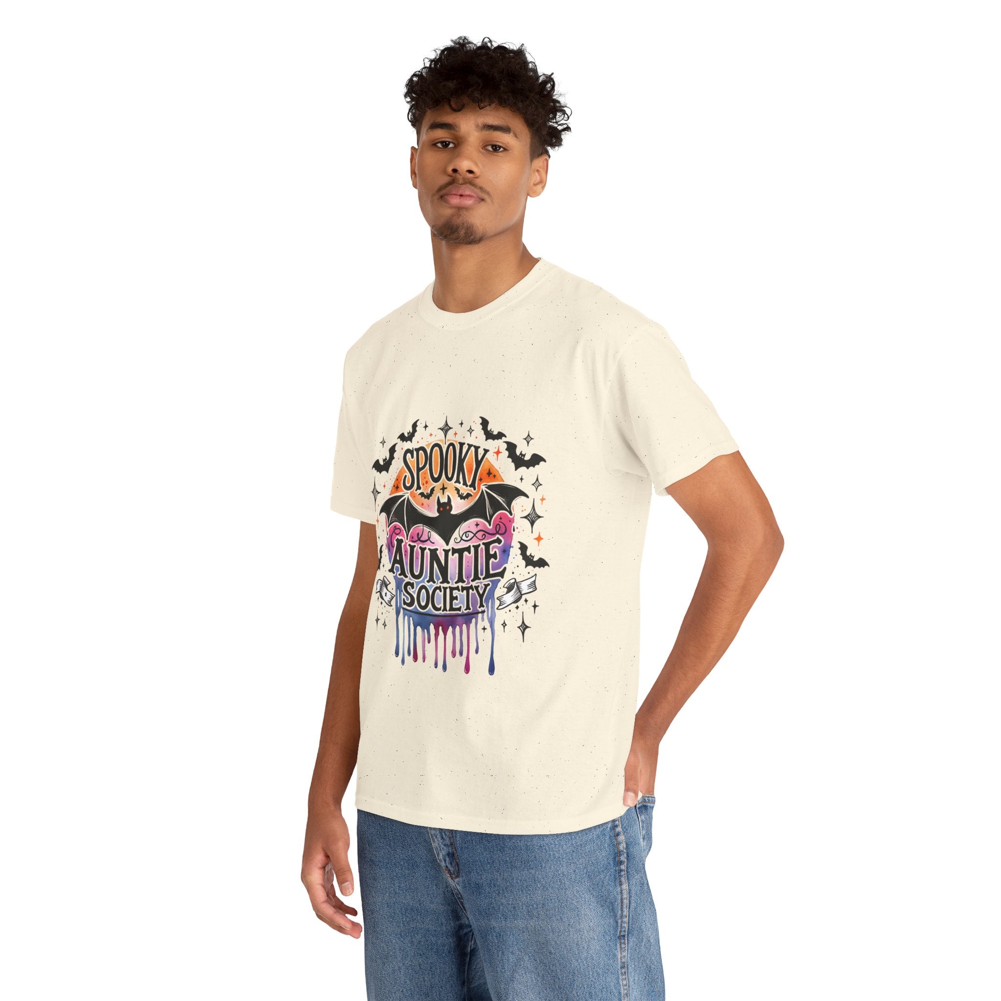 Spooky Auntie Society Tee, Ghost Lovers T-Shirt, Halloween Costume Shirt, Unisex Graphic Tee, Fun Family Gathering Apparel