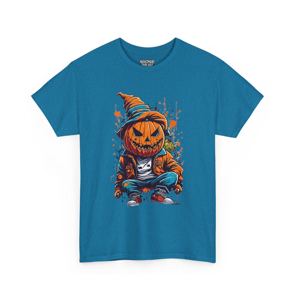 Scary Pumpkin, Horror Graphic Tee, Unisex Cotton Shirt, Halloween Costume, Horror Movie Gift, Spooky T-Shirt, Horror Fan Apparel