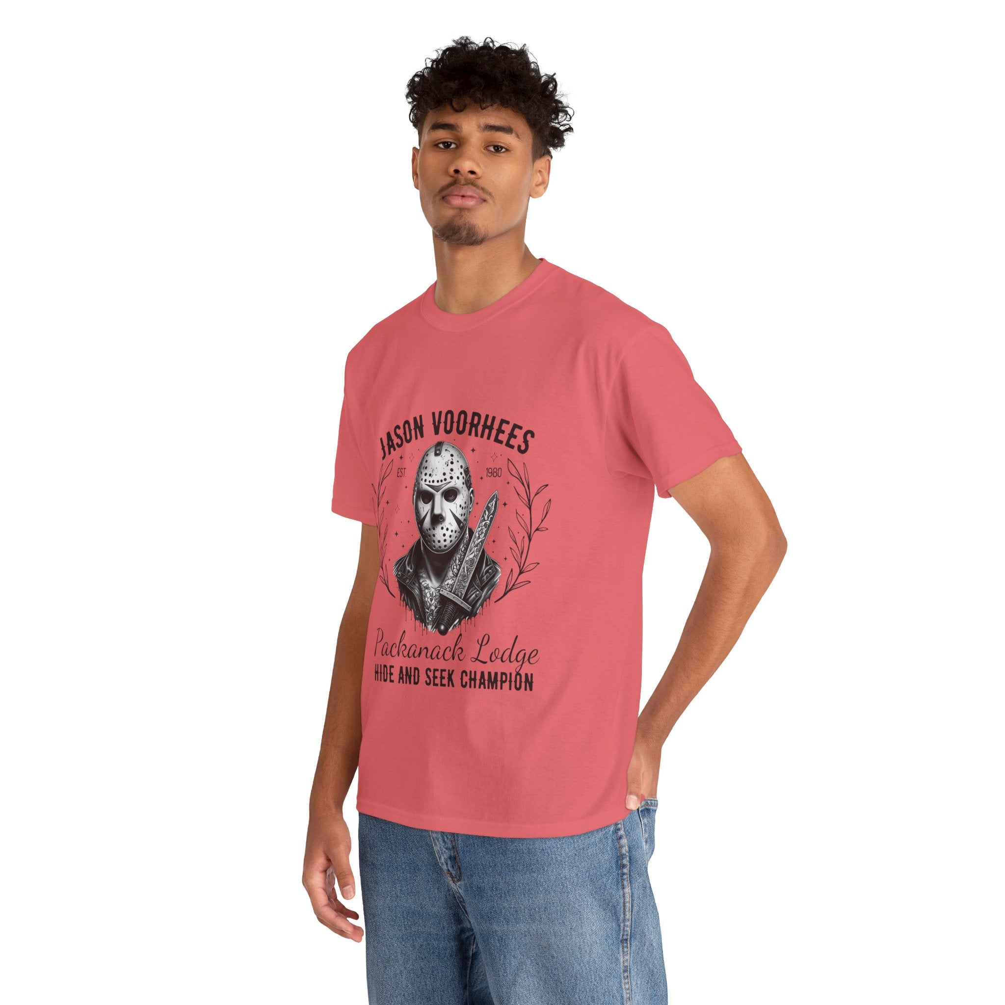 Jason Voorhees 'Hide and Seek Champion'  - Horror Graphic Tee, Unisex Cotton Shirt, Halloween Costume, Horror Movie Gift, Spooky T-Shirt, Horror Fan Apparel