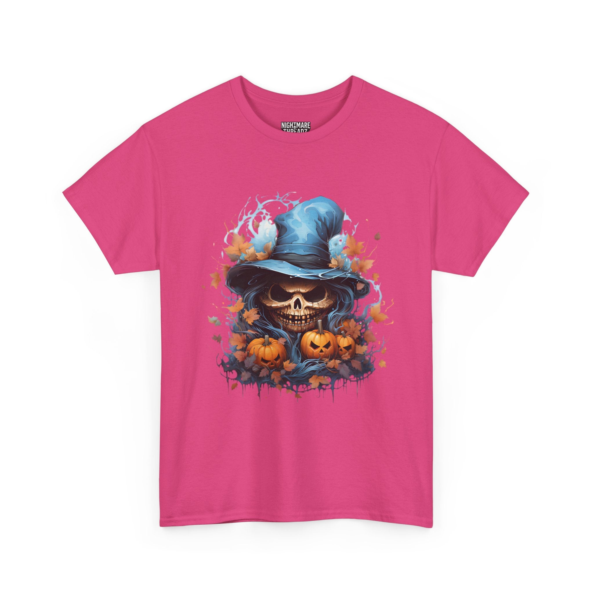 Skull Witch Unhappy Halloween Tee - Halloween Shirt, Spooky Tee, Pumpkin Shirt, Fall Apparel, Costume Top