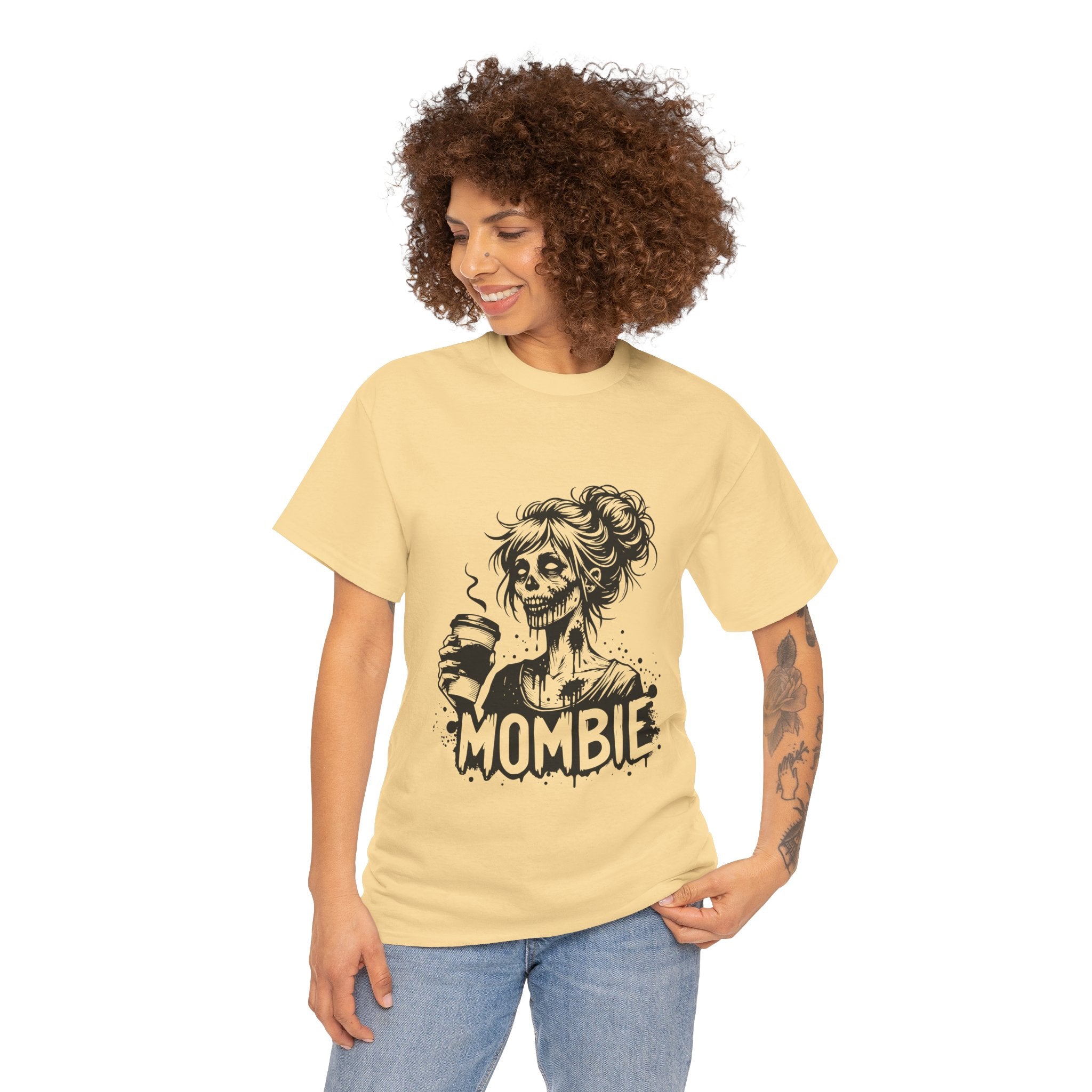 Mombie Unisex Tee, Perfect for Halloween, Gift for Moms, Relaxed Fit, Funny T-Shirt, Unique Graphic Tee, Casual Wear