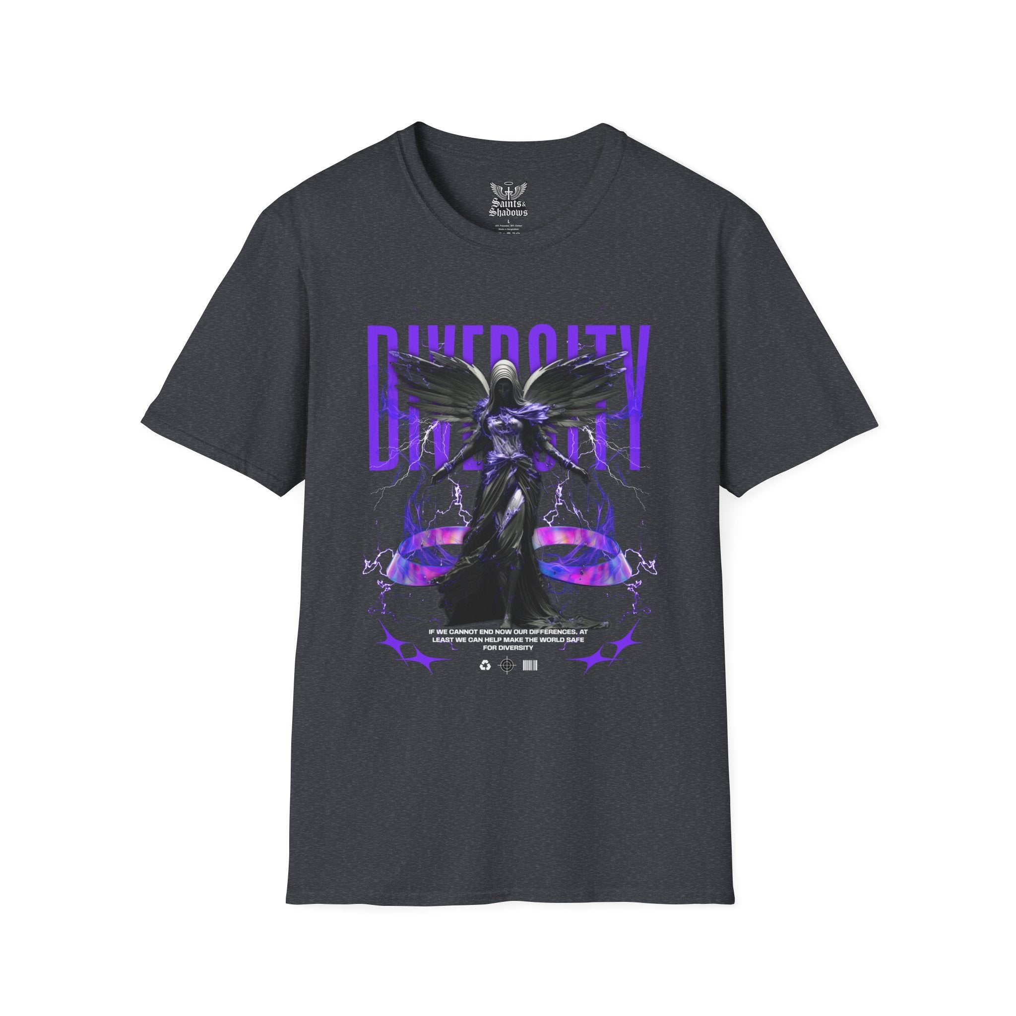 Saints and Shadows - Diversity, Angelic Artwork Unisex Softstyle T-Shirt, Casual Wear