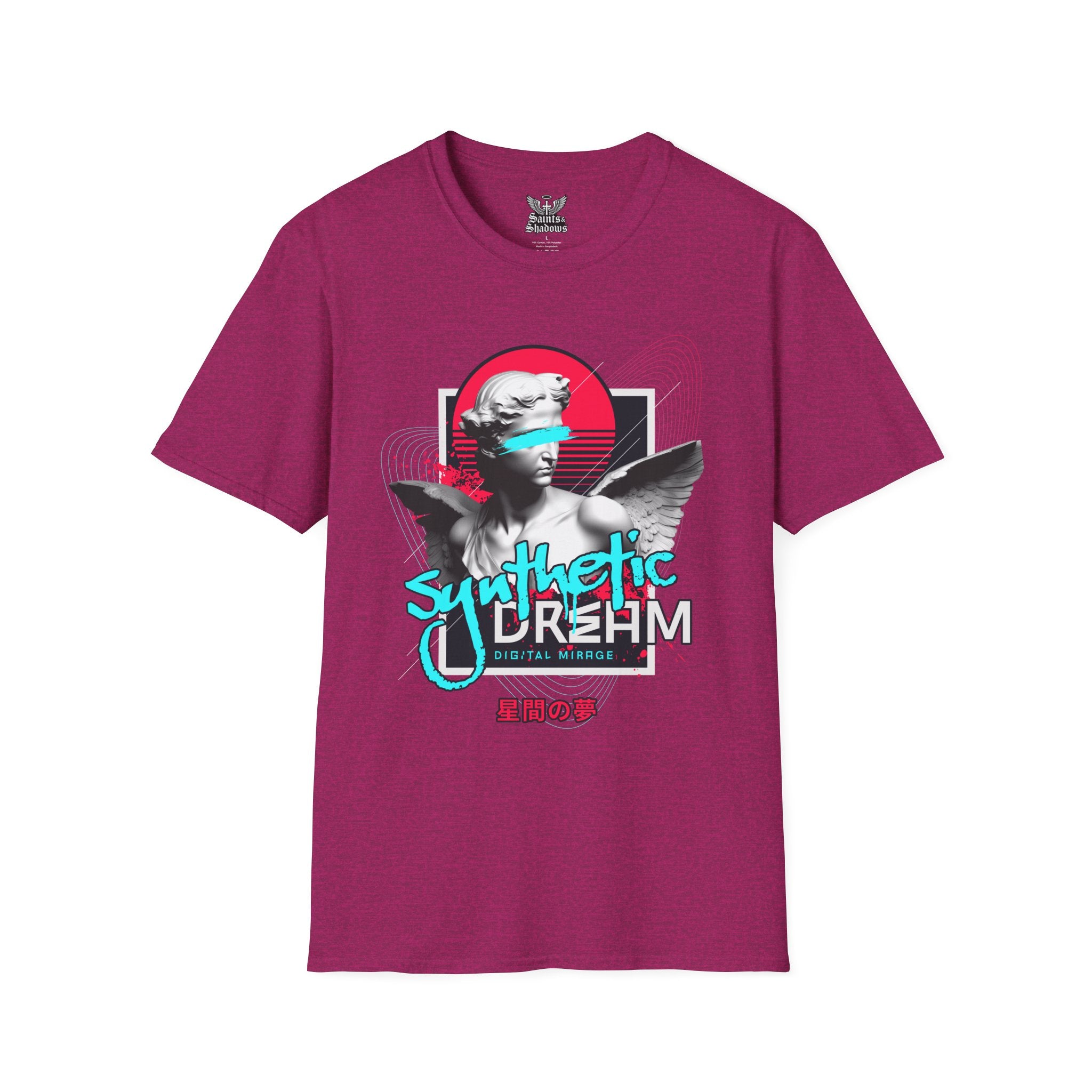 Saints and Shadows - Synthetic Dream, Angelic Artwork Unisex Softstyle T-Shirt, Casual Wear