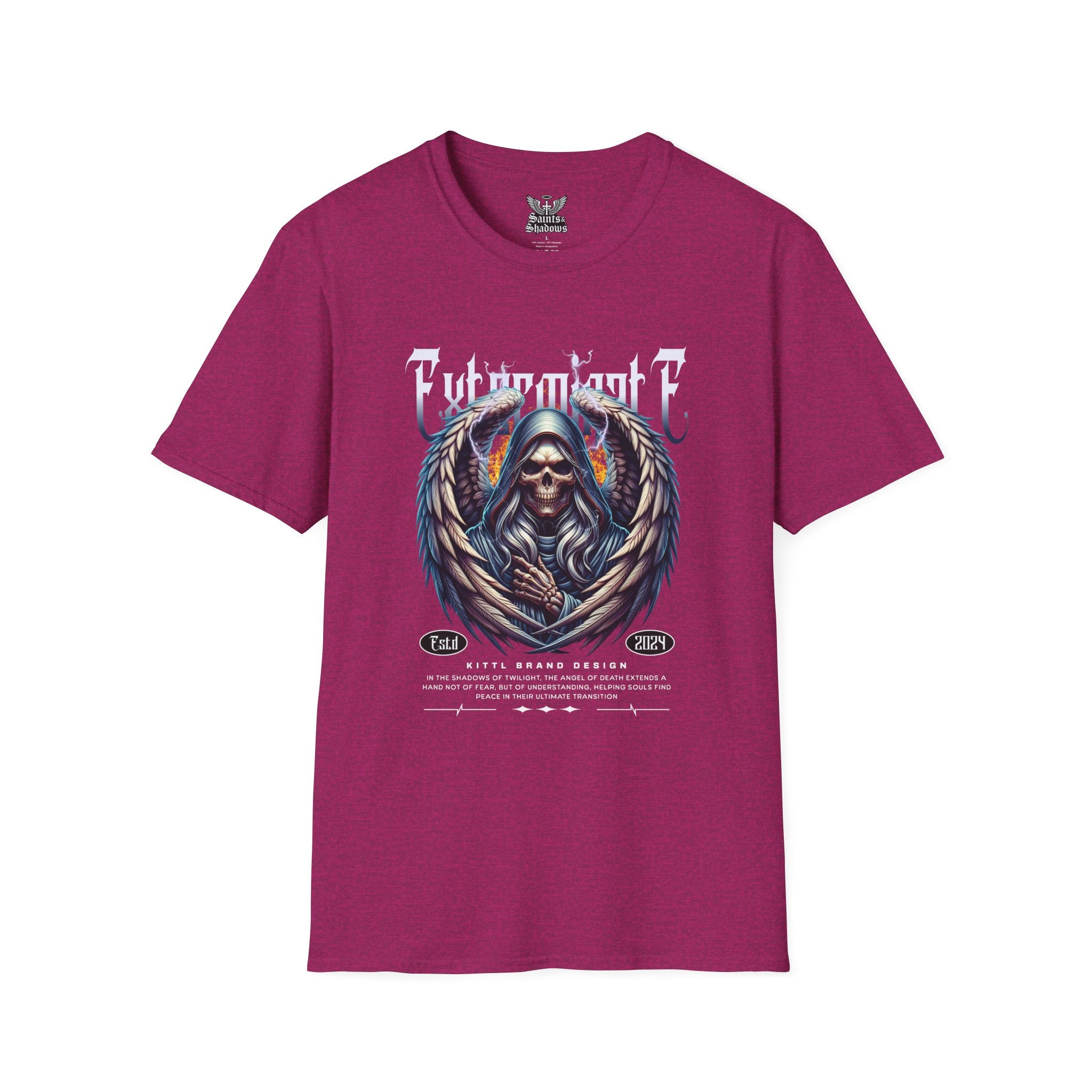 Saints and Shadows - Exterminate, Angelic Artwork Unisex Softstyle T-Shirt, Casual Wear