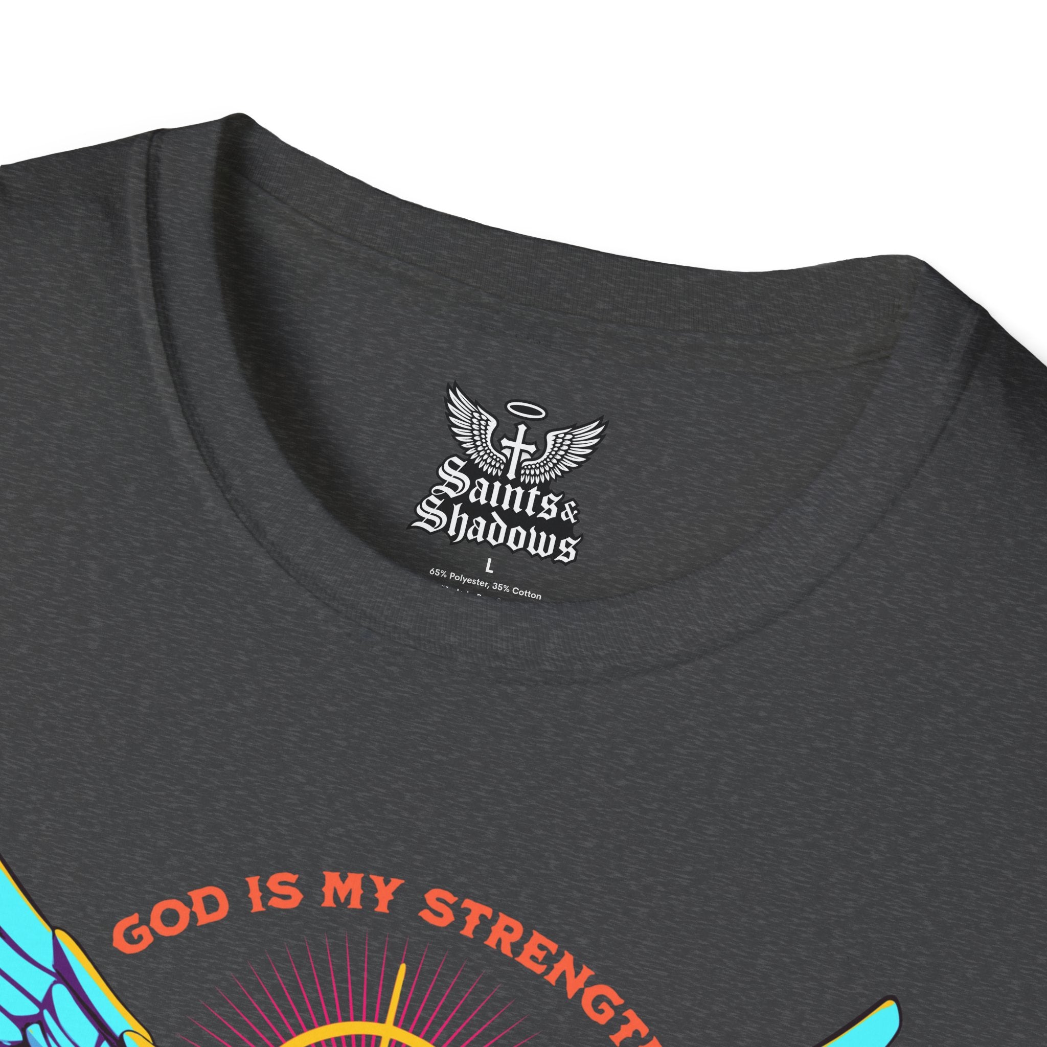 Saints and Shadows - St. Gabriel, Angelic Artwork Unisex Softstyle T-Shirt, Casual Wear