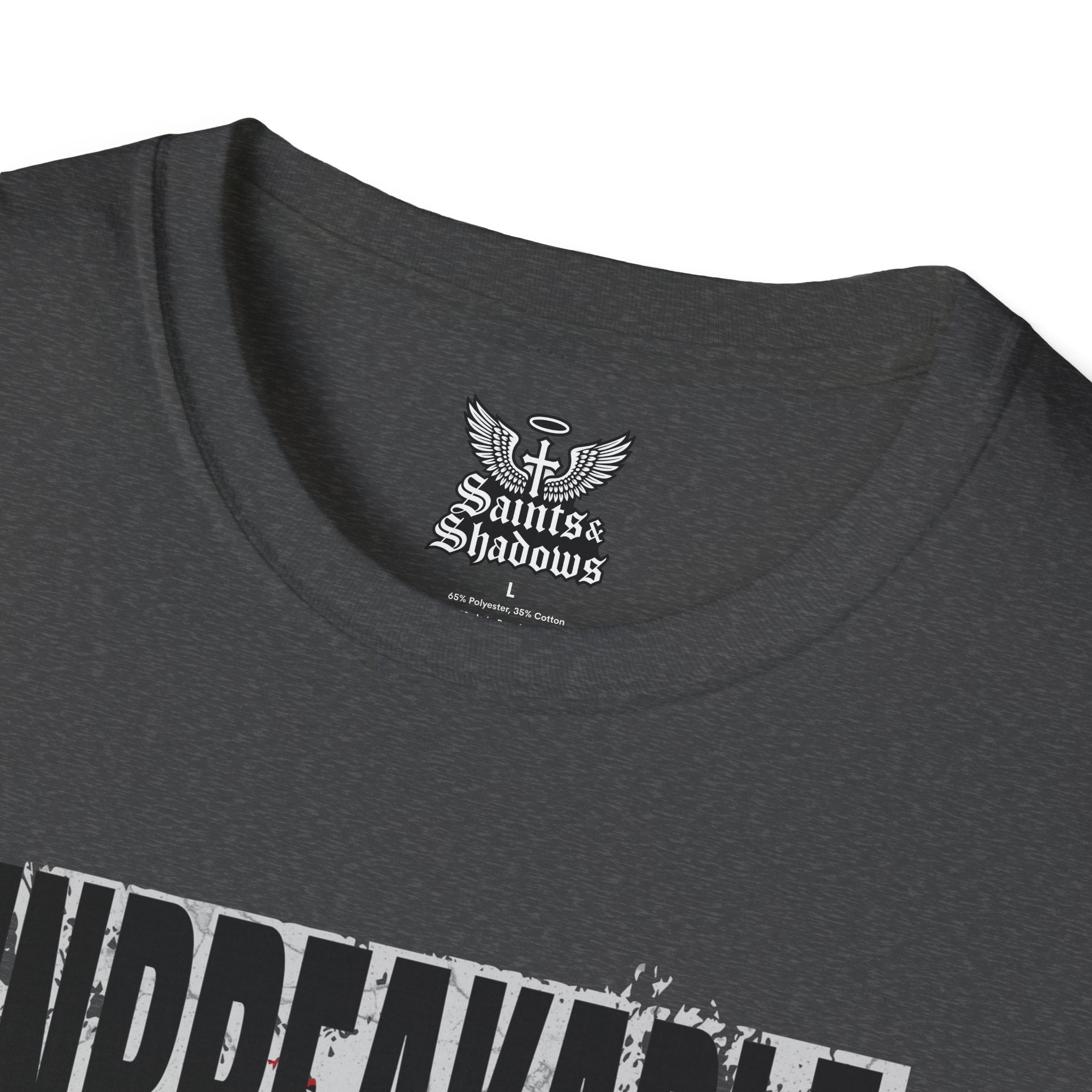 Saints and Shadows - Unbreakabe Strength, Angelic Artwork Unisex Softstyle T-Shirt, Casual Wear