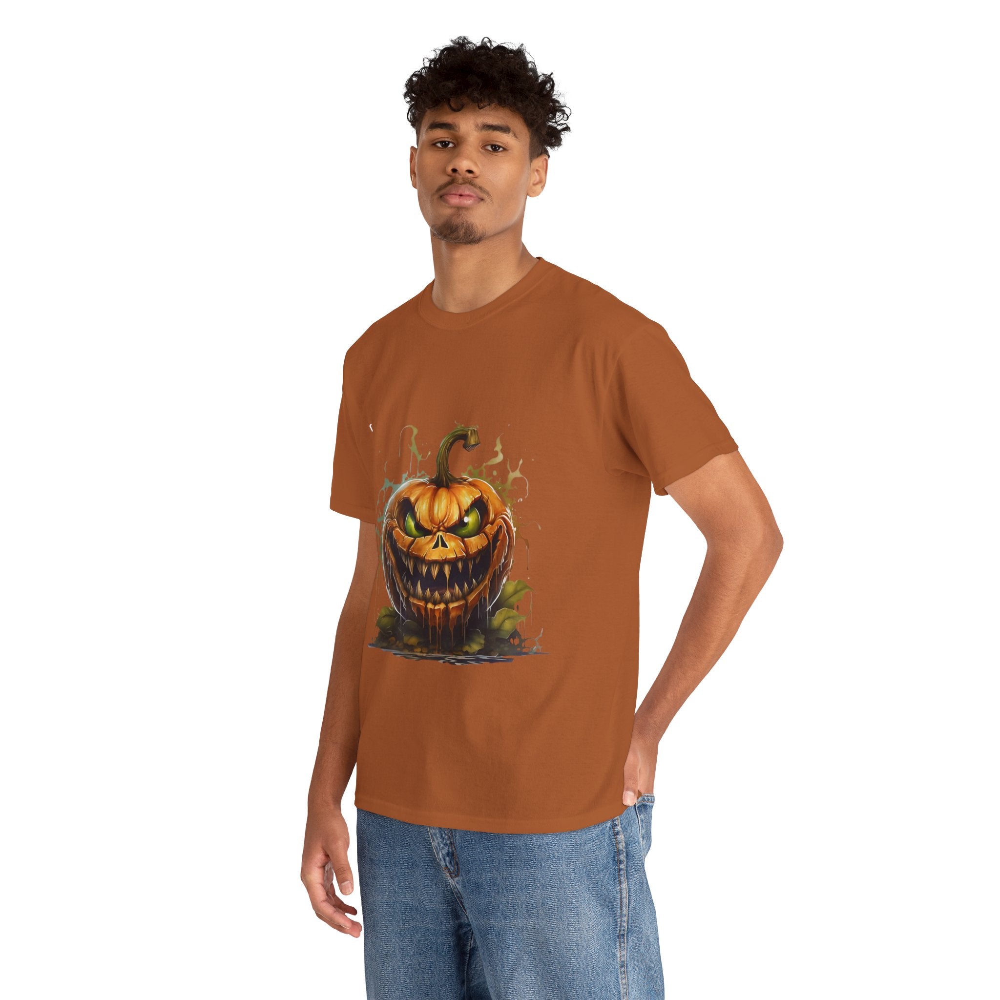 Spooky Pumpkin, Horror Graphic Tee, Unisex Cotton Shirt, Halloween Costume, Horror Movie Gift, Spooky T-Shirt, Horror Fan Apparel