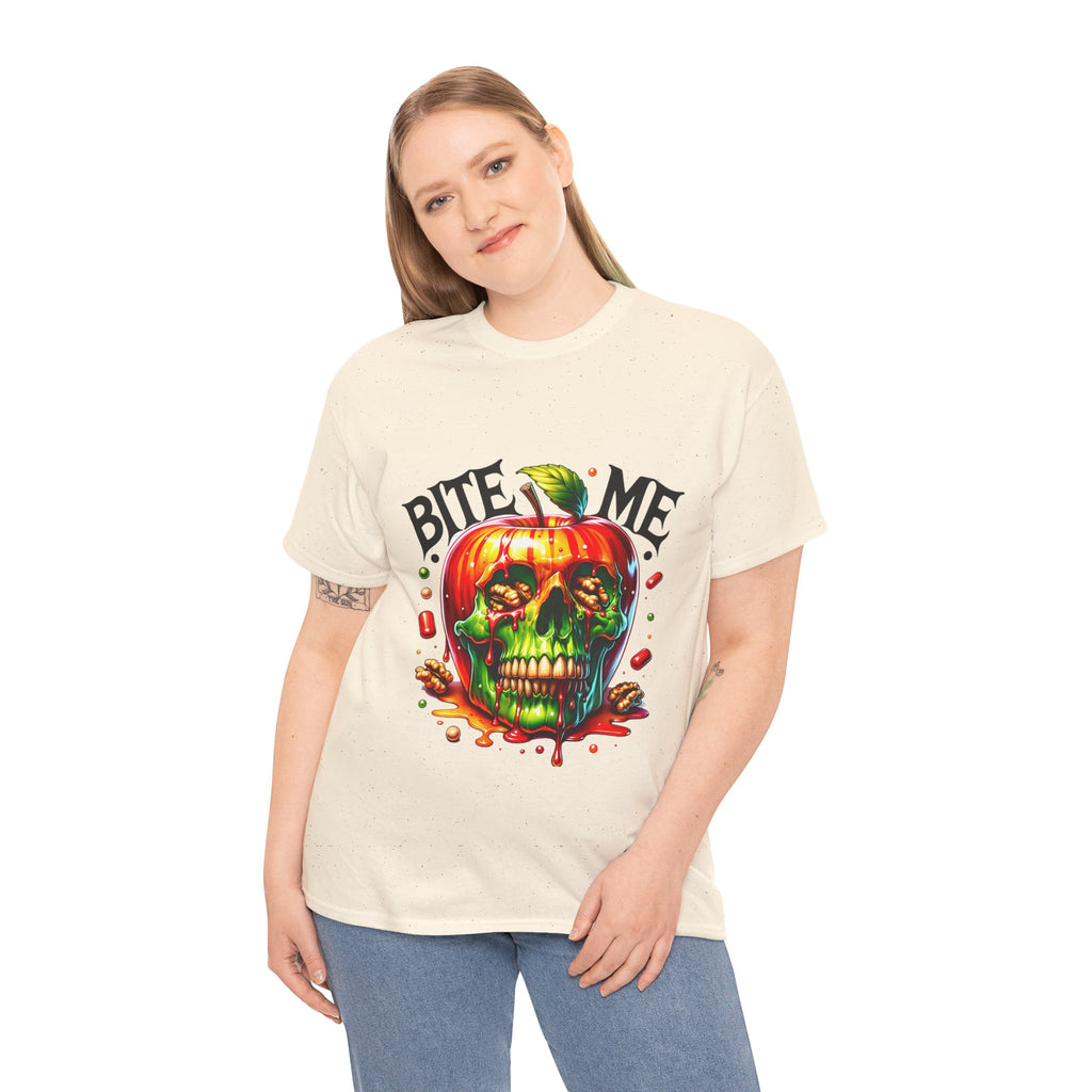 Bite Me Skull T-Shirt, Fun Graphic Tee, Halloween Costume Top, Trendy Casual Wear, Unique Gift Idea for Friends