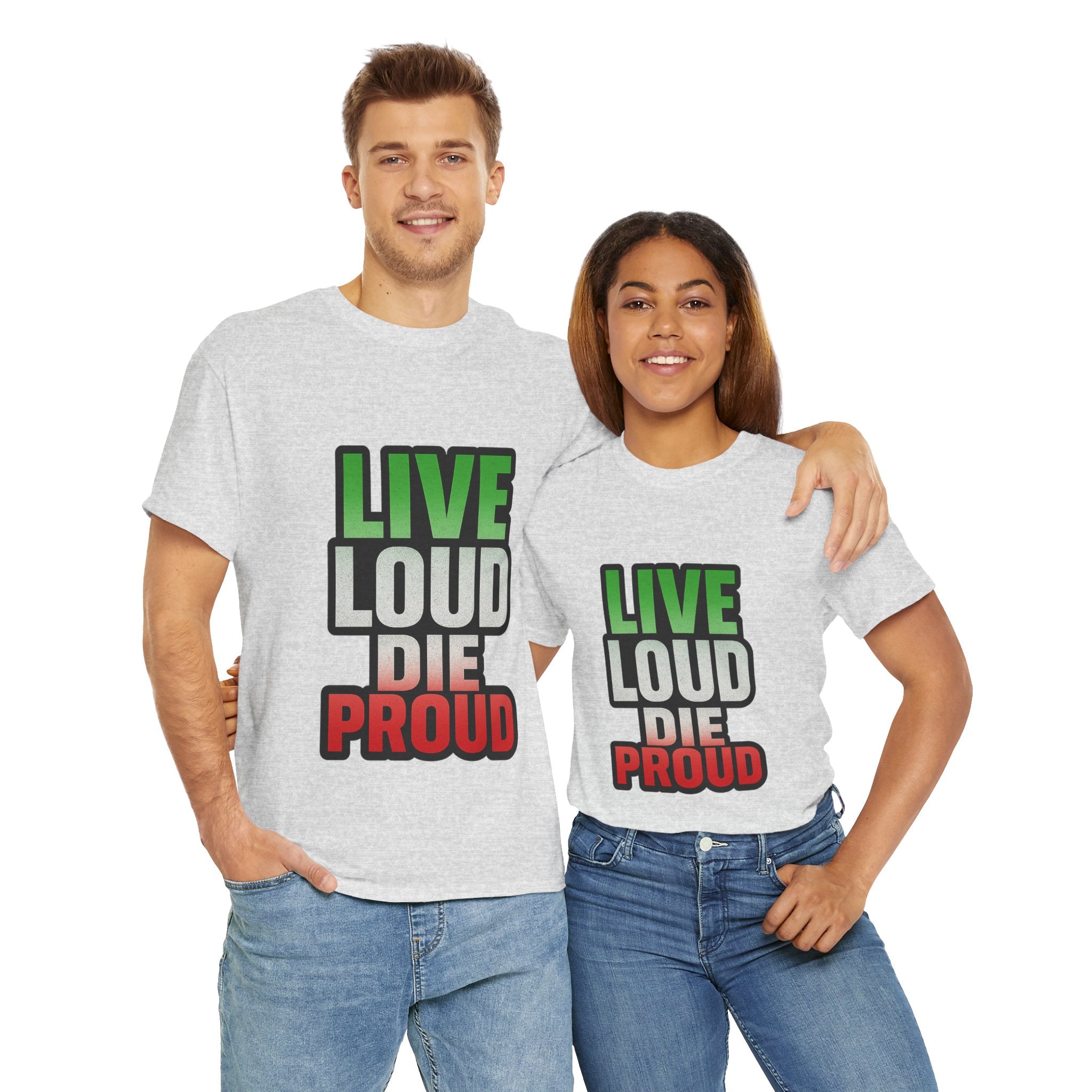 Live Loud Die Proud Italian Flag Tee