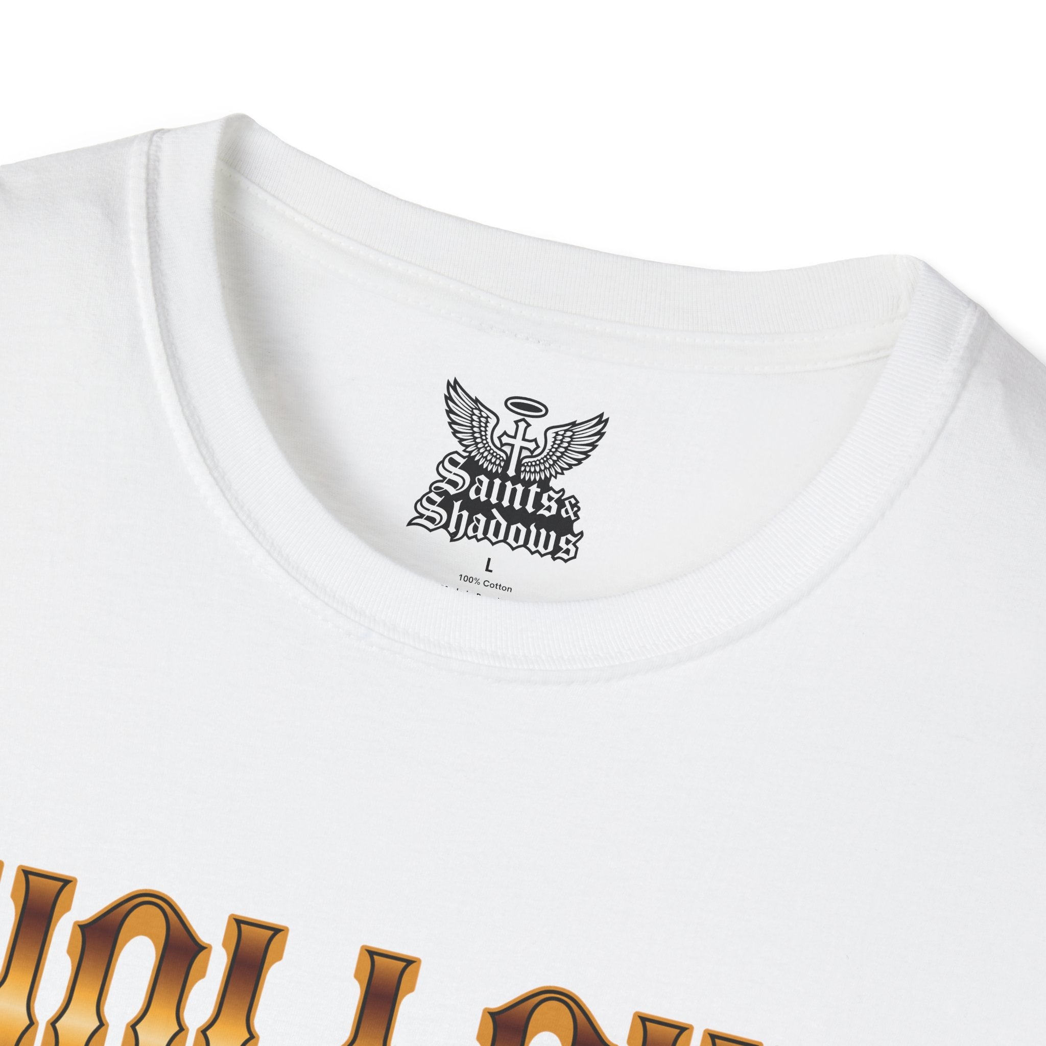 Saints and Shadows - Hollow, Angelic Artwork Unisex Softstyle T-Shirt, Casual Wear