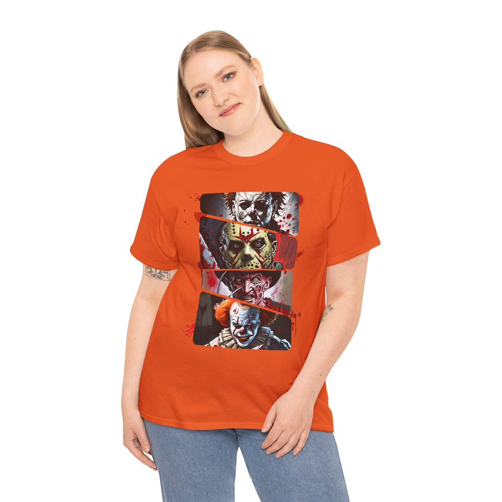 Horror Legends Horror Graphic Tee, Unisex Cotton Shirt, Halloween Costume, Horror Movie Gift, Spooky T-Shirt, Horror Fan Apparel