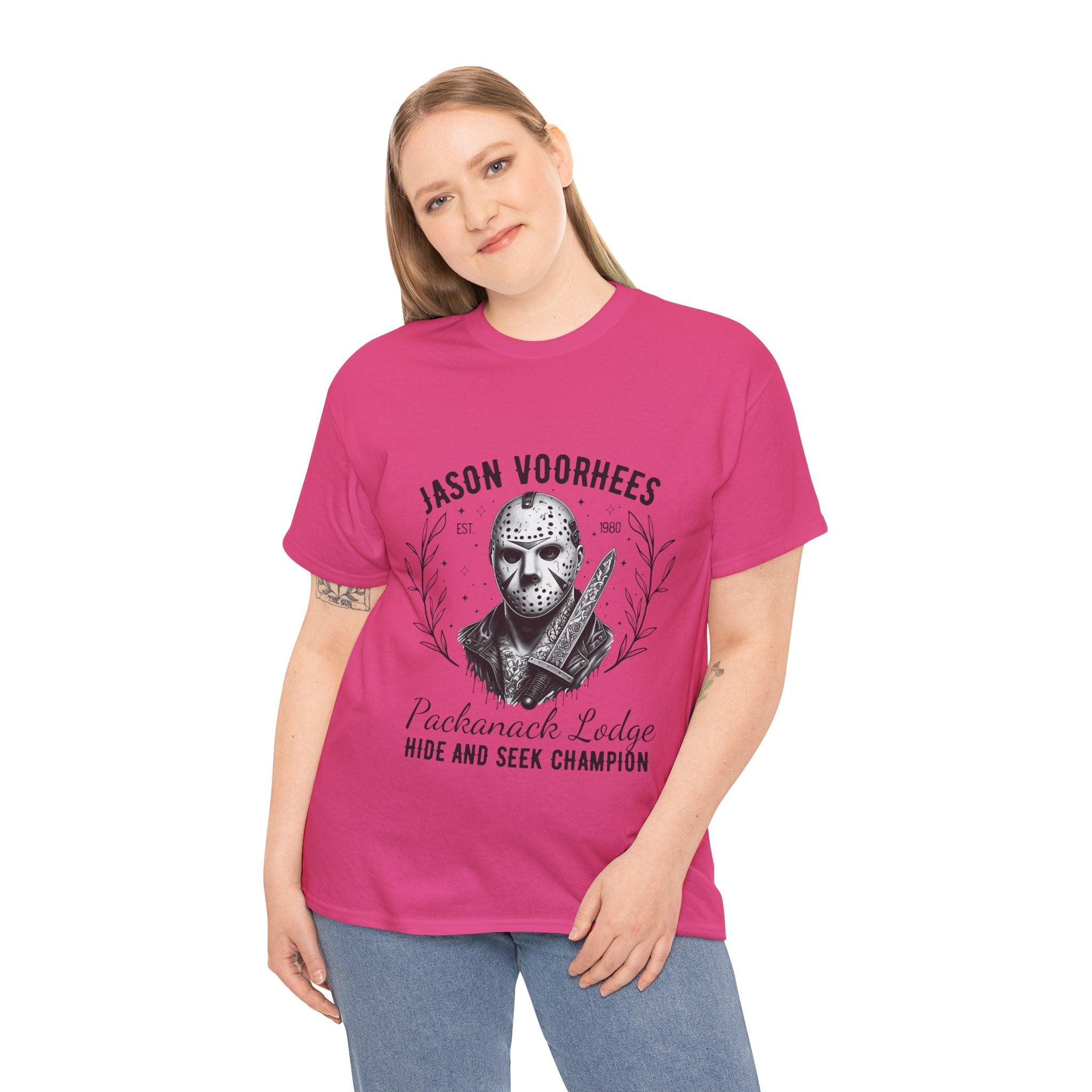 Jason Voorhees 'Hide and Seek Champion'  - Horror Graphic Tee, Unisex Cotton Shirt, Halloween Costume, Horror Movie Gift, Spooky T-Shirt, Horror Fan Apparel