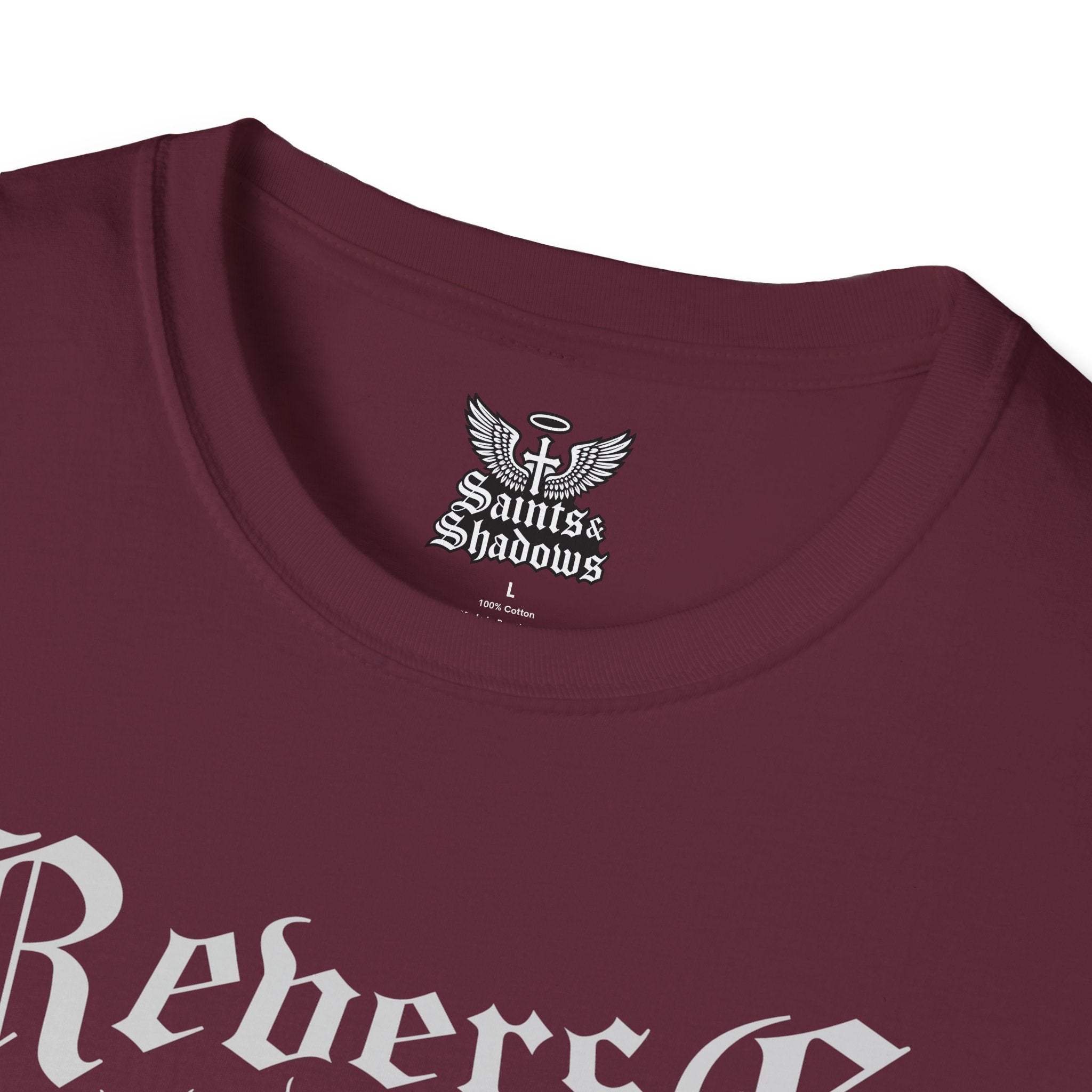 Saints and Shadows - Reverse Centuria, Angelic Artwork Unisex Softstyle T-Shirt, Casual Wear