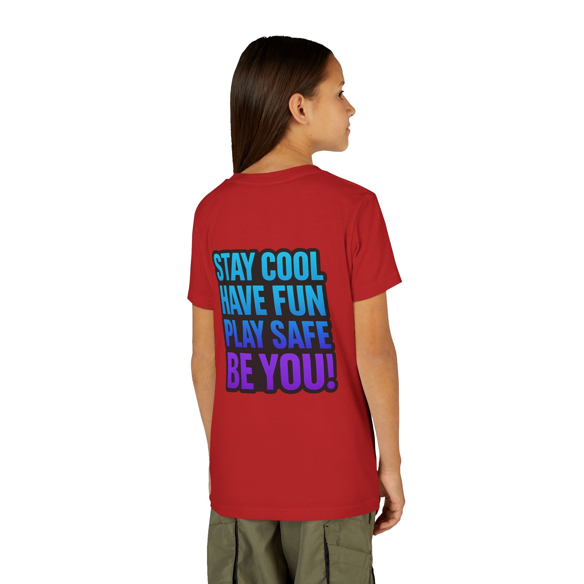 DJ KAT PAWS Paw-sitively Shredding, Skateboarding Youth Tee | Fun Summer Shirt, Motivational Kids T-Shirt, Birthday Gift for Boys & Girls