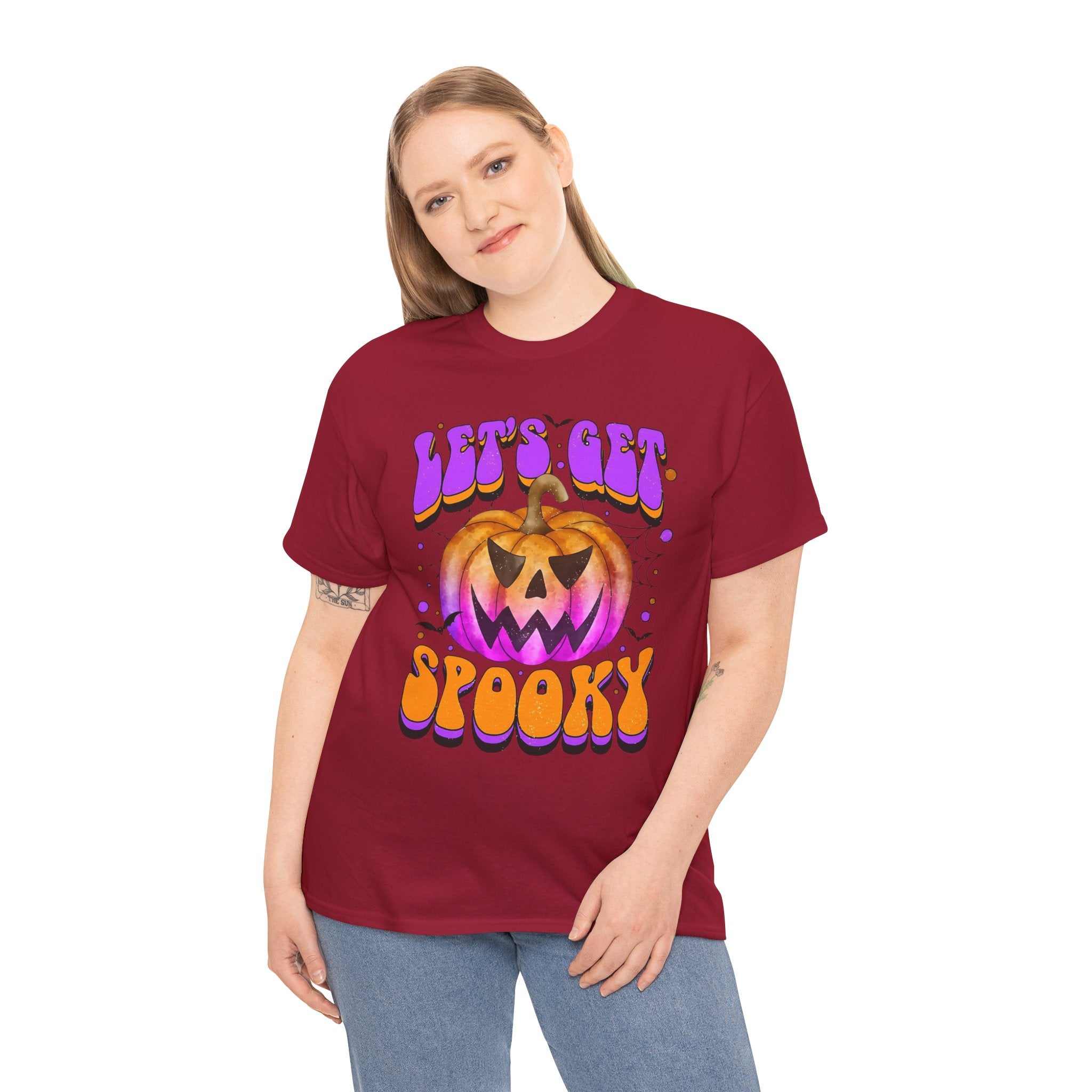Halloween Spooky Pumpkin Tee, Unisex Cotton Shirt, Halloween Costume, Fall Festivities, Trick or Treat
