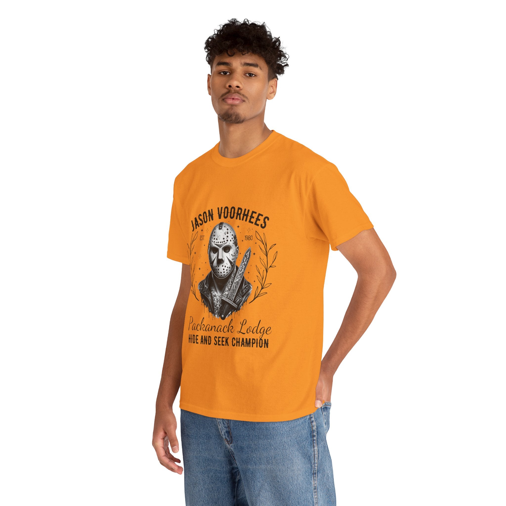 Jason Voorhees 'Hide and Seek Champion'  - Horror Graphic Tee, Unisex Cotton Shirt, Halloween Costume, Horror Movie Gift, Spooky T-Shirt, Horror Fan Apparel