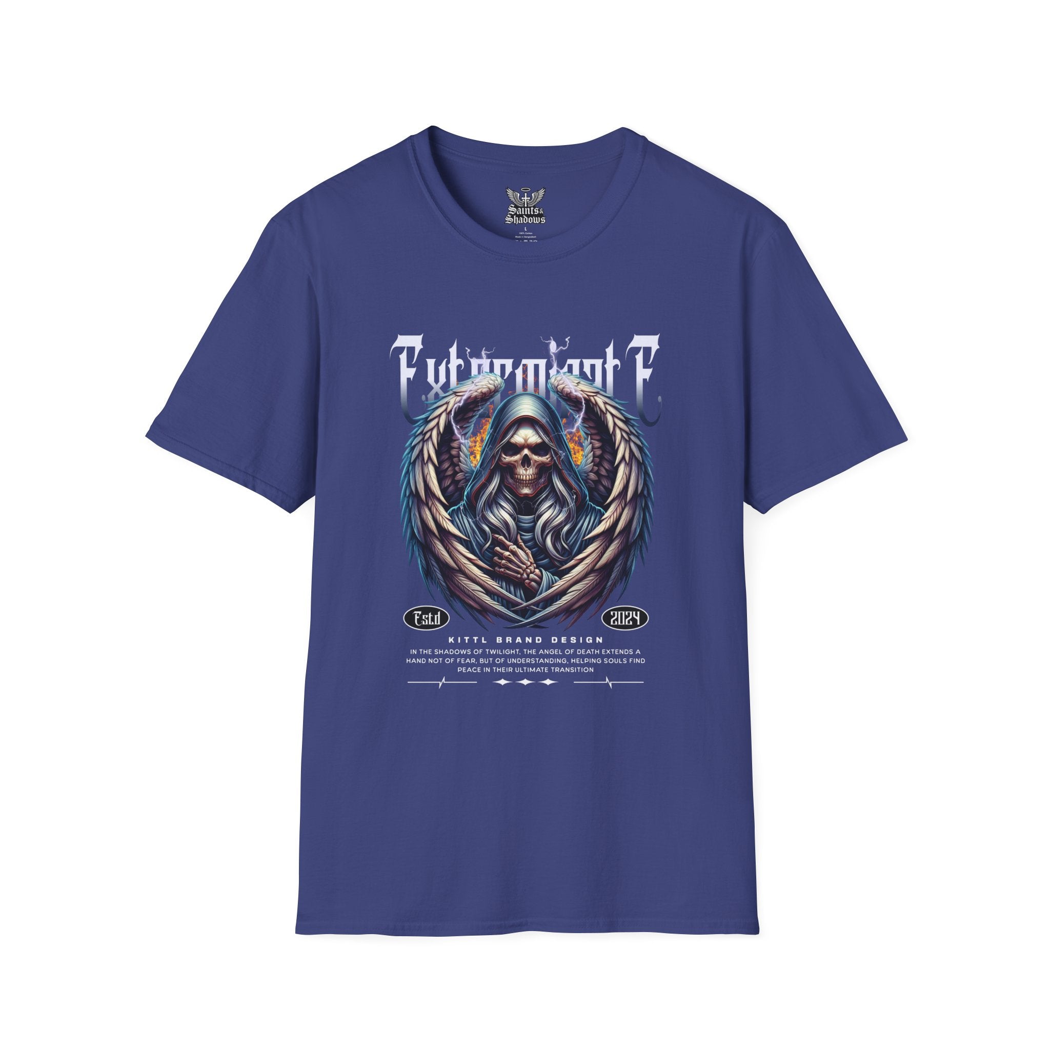 Saints and Shadows - Exterminate, Angelic Artwork Unisex Softstyle T-Shirt, Casual Wear