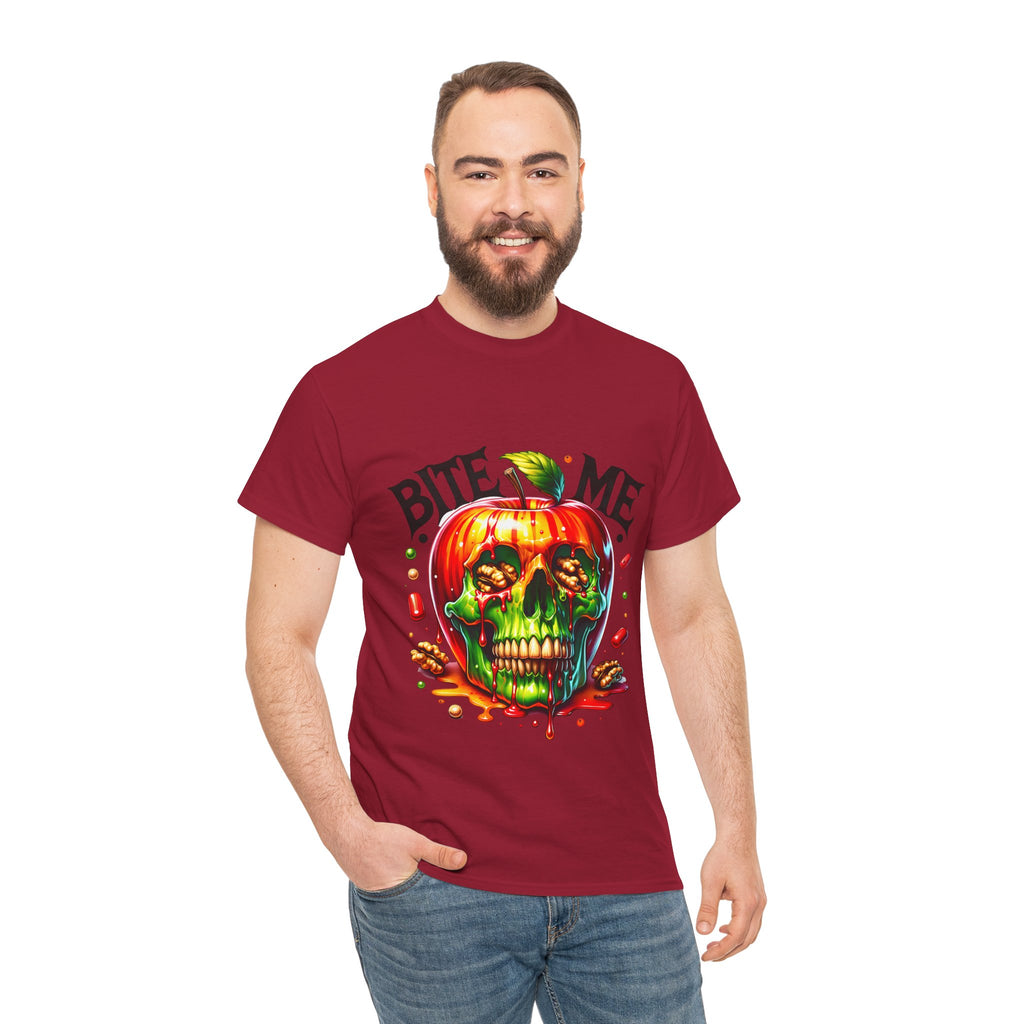 Bite Me Skull T-Shirt, Fun Graphic Tee, Halloween Costume Top, Trendy Casual Wear, Unique Gift Idea for Friends