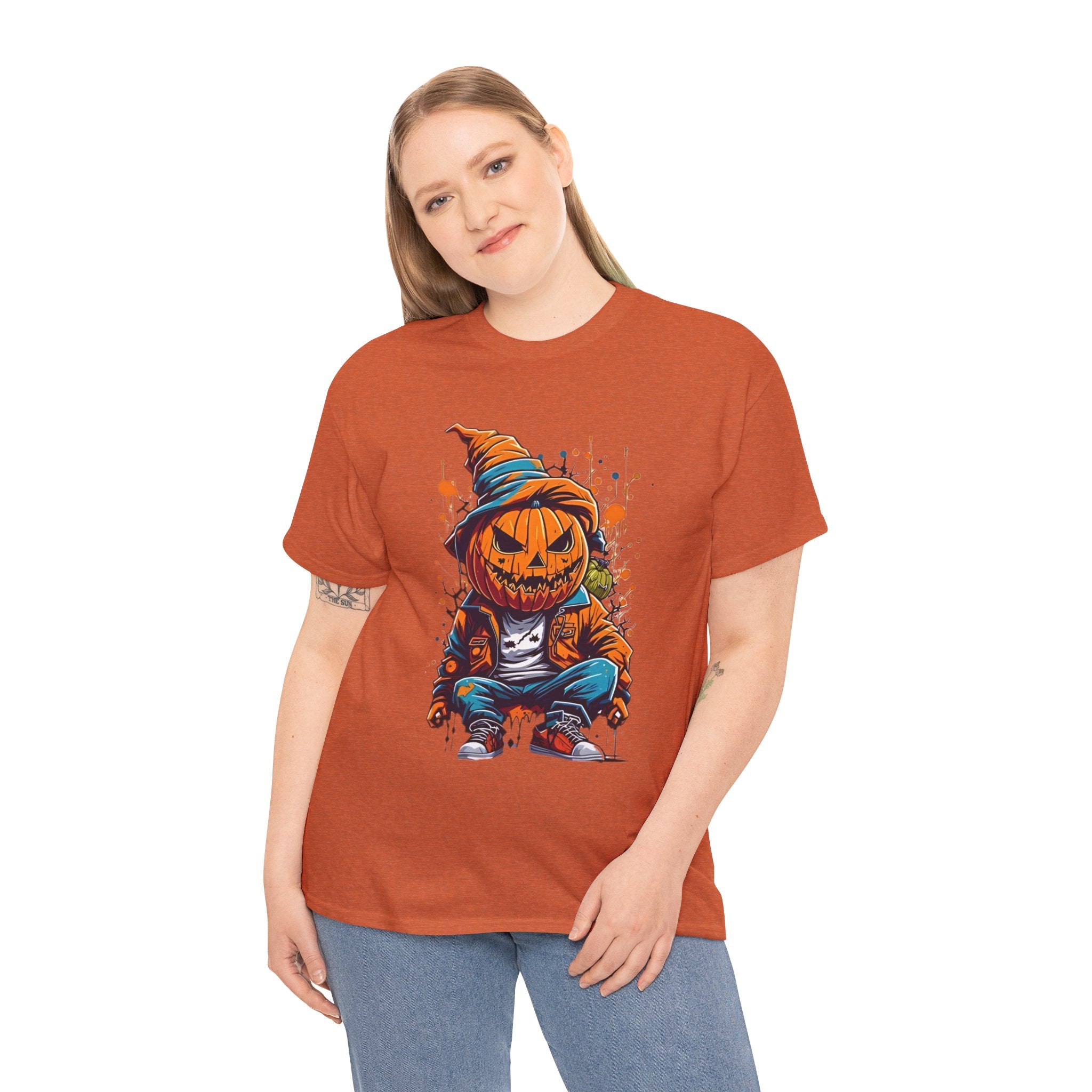 Scary Pumpkin, Horror Graphic Tee, Unisex Cotton Shirt, Halloween Costume, Horror Movie Gift, Spooky T-Shirt, Horror Fan Apparel