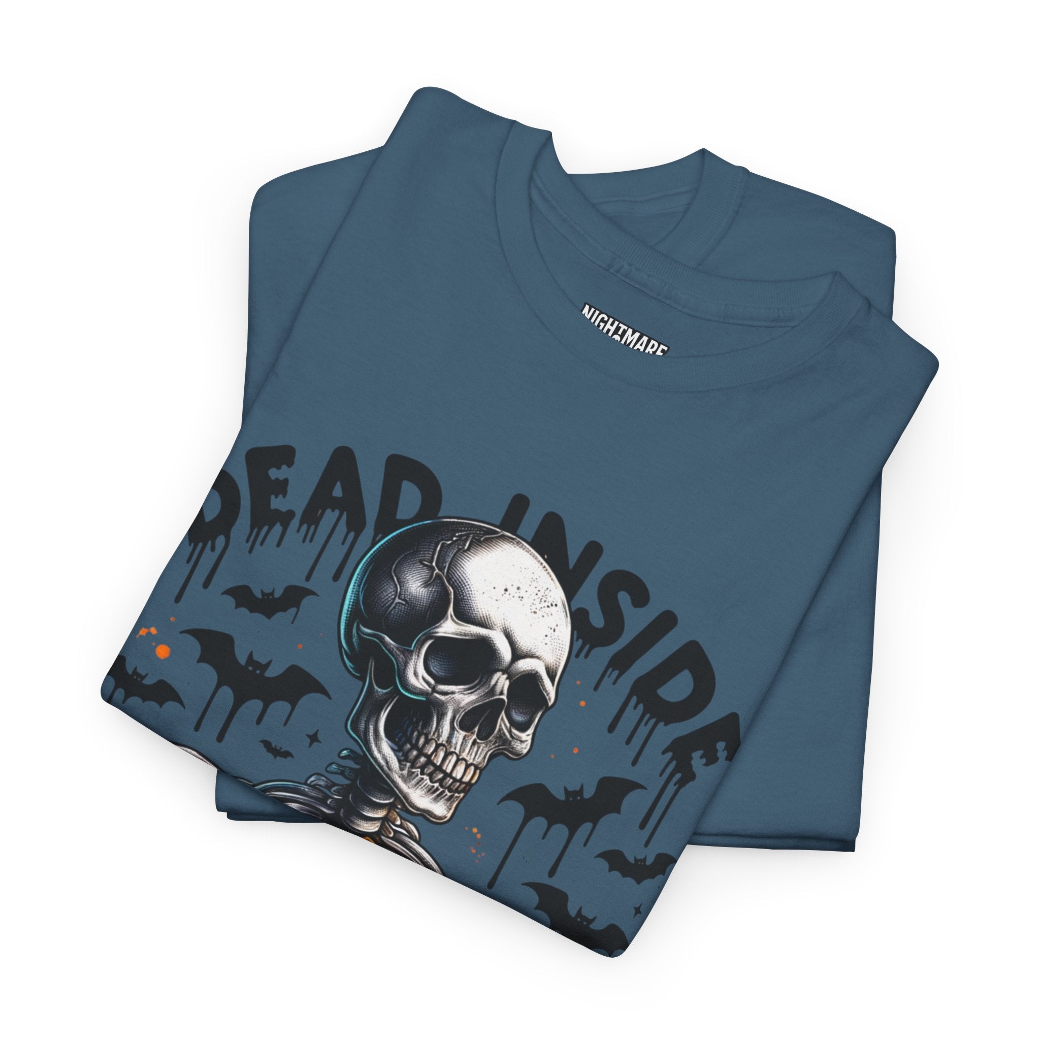 Dead Inside, Spooky Season Tee, Unisex Heavy Cotton T-Shirt, Halloween Shirt, Fun Casual Wear, Graphic Tee, Gift for Halloween Lovers
