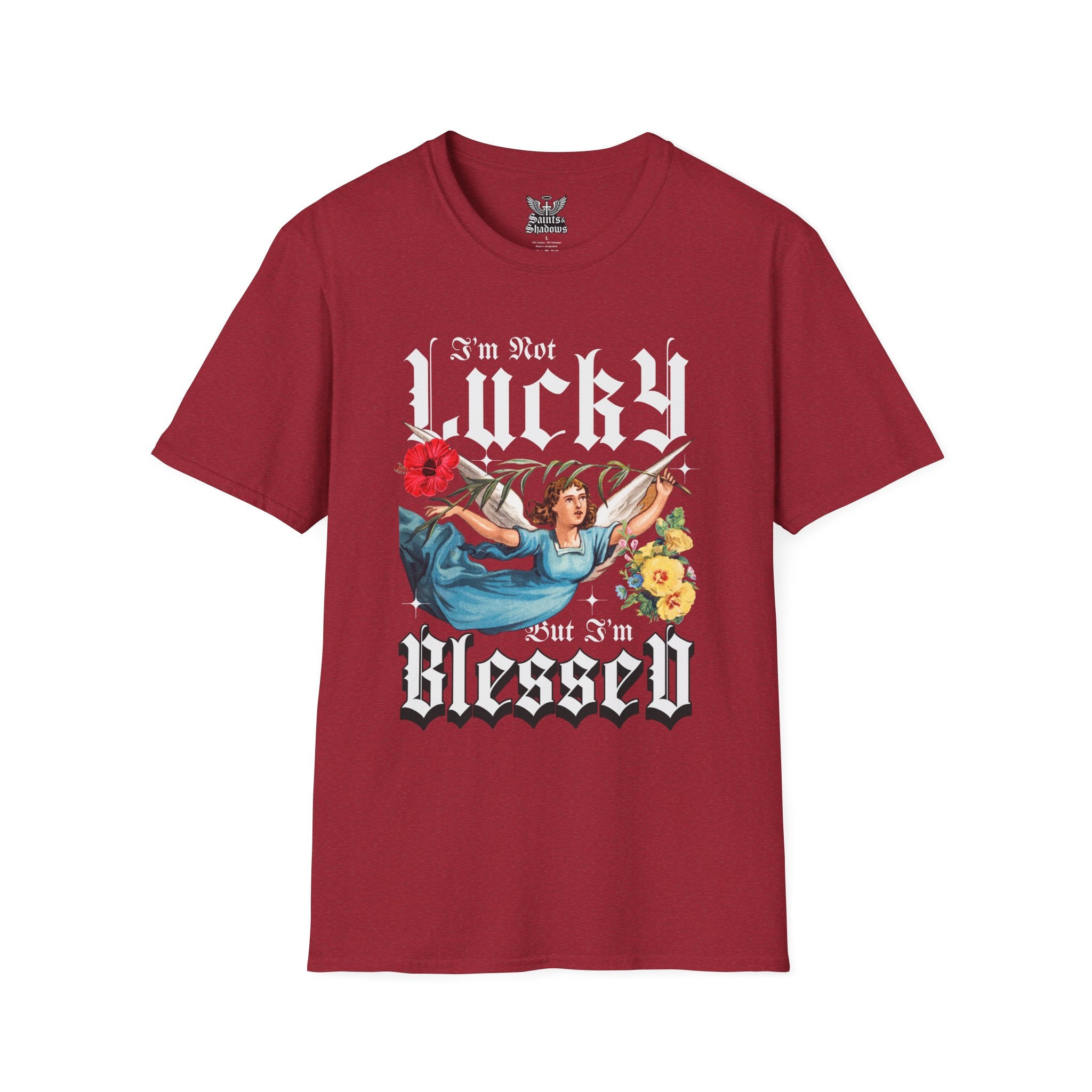 Saints and Shadows - I'm Not Lucky, But I'm Blessed T-Shirt, Unisex Graphic Tee