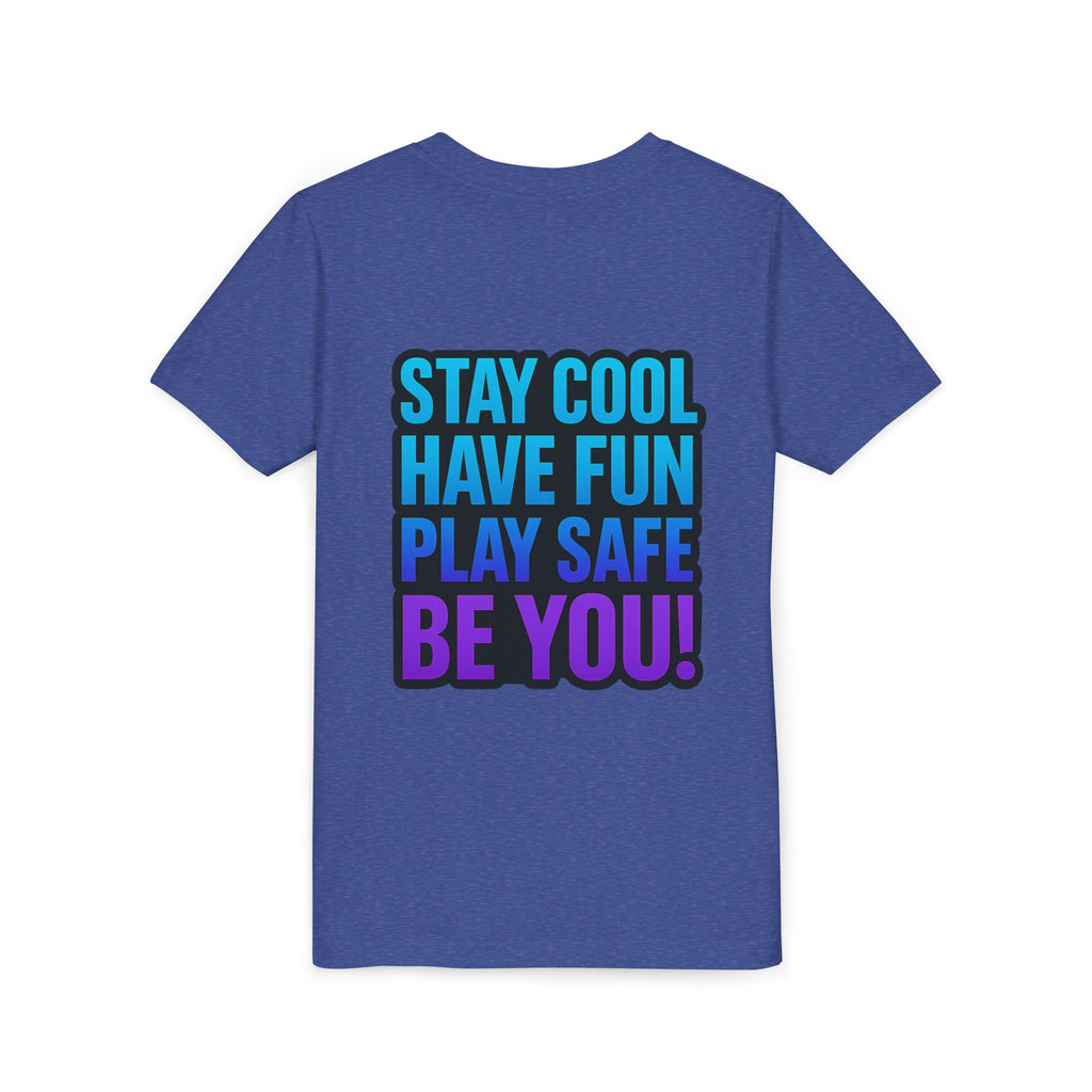 DJ KAT PAWS Paw-Sitive Waves Only, Youth Tee | Kids Surfing T-Shirt, Fun Cat Graphic Top, Summer Apparel, Gifts for Animal Lovers