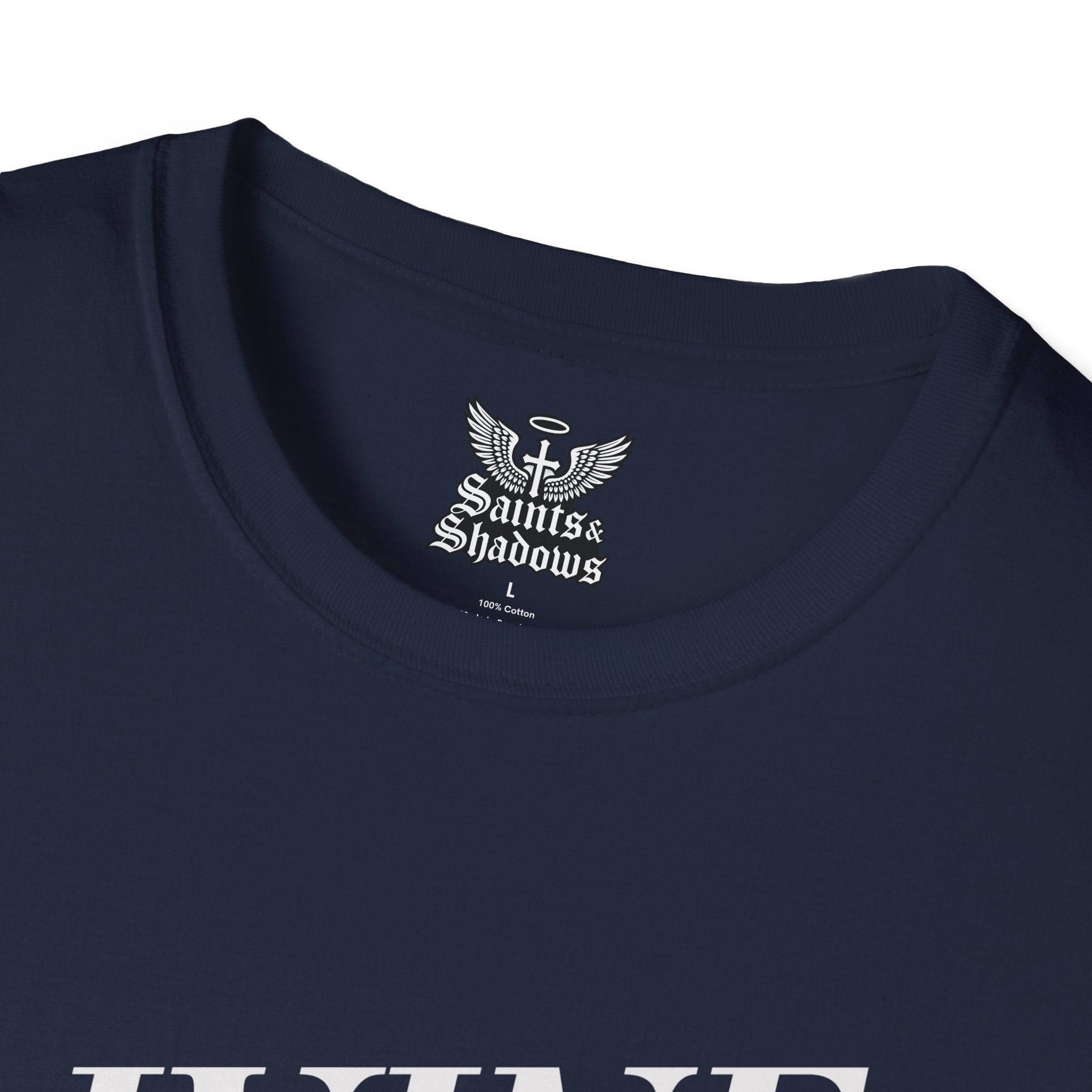 Saints and Shadows - Divine, Angelic Artwork Unisex Softstyle T-Shirt, Casual Wear
