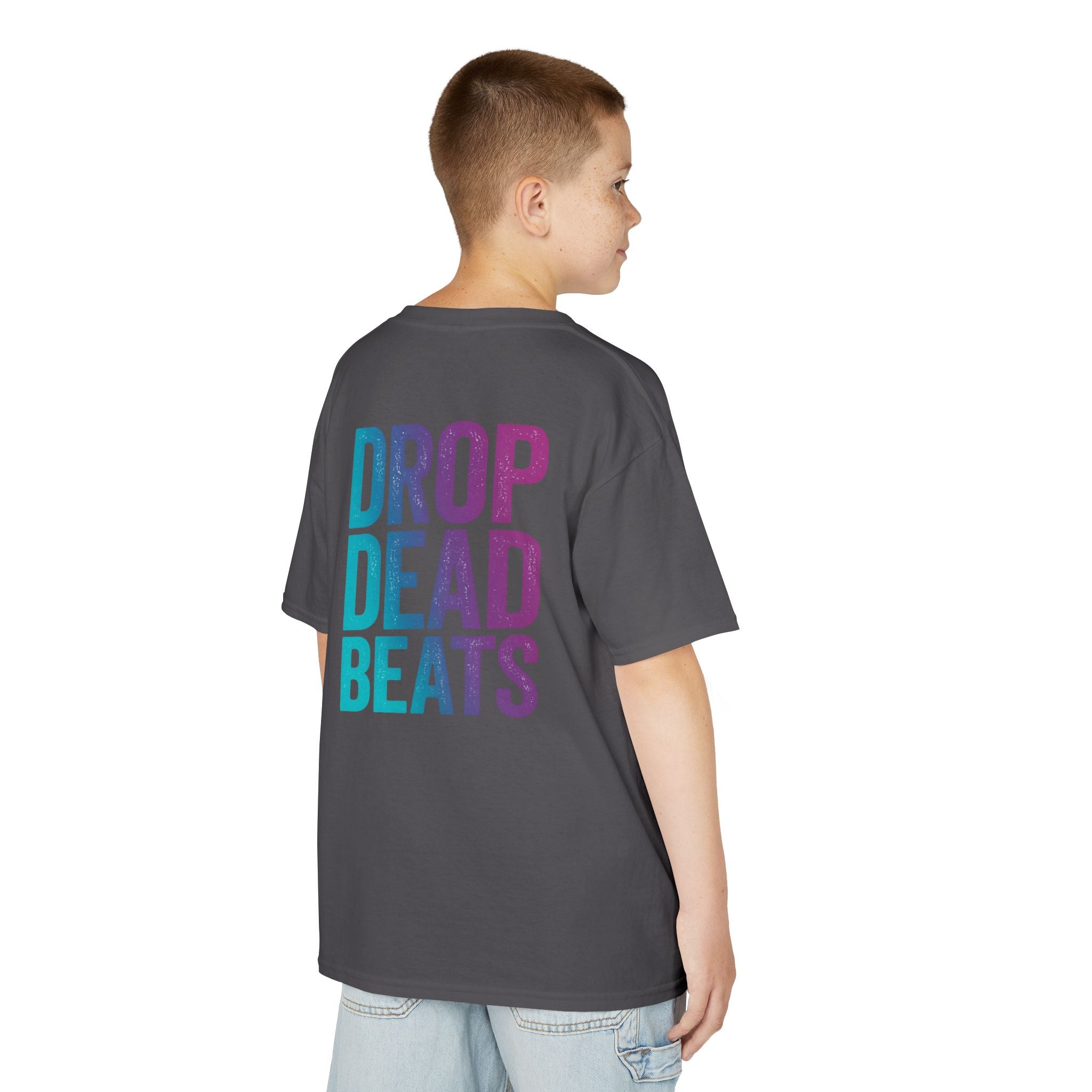 Bone Jams MC Bonez Kids Tee | Drummer Edition | Halloween Costume, Birthday Gift & Drop Dead Beats Apparel