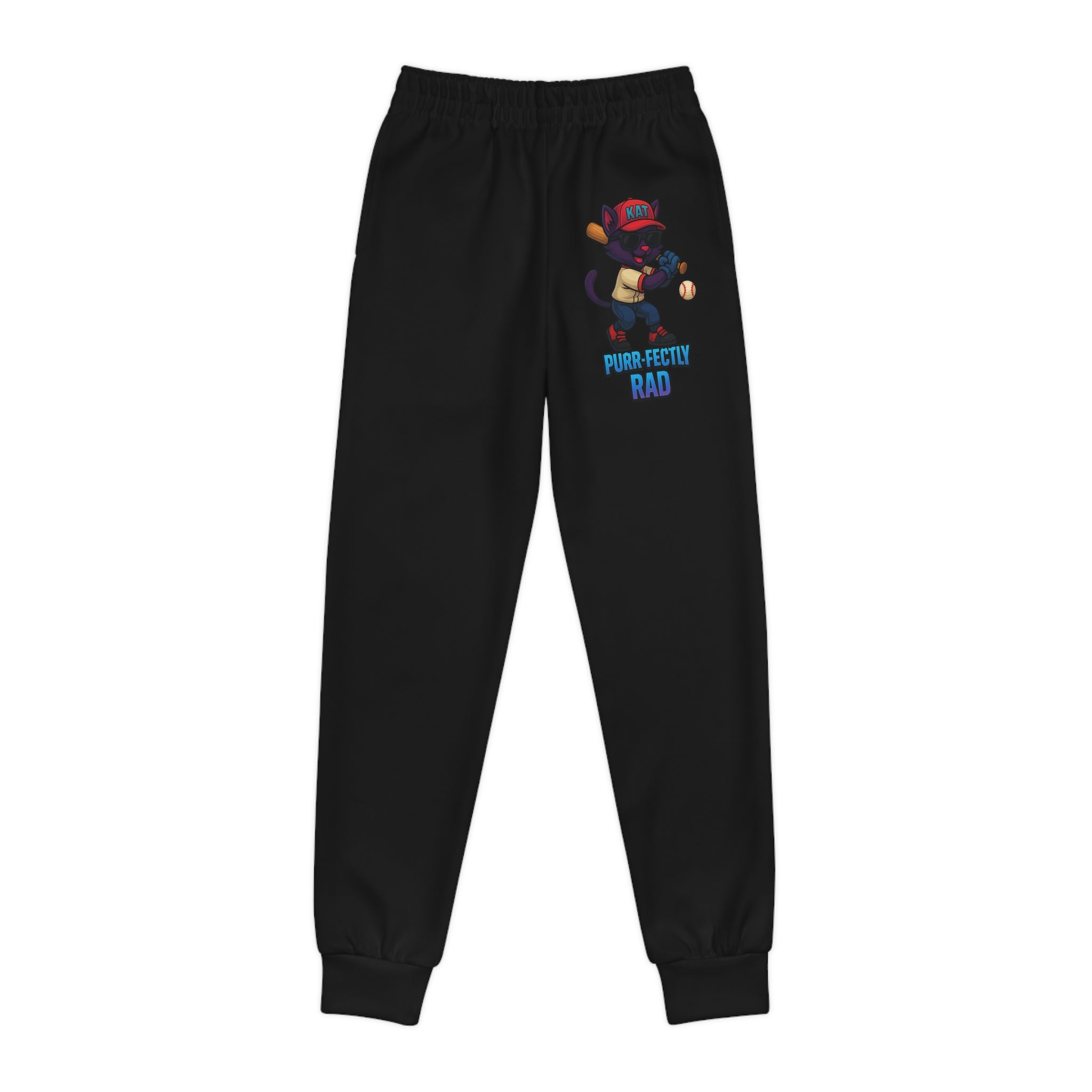 DJ KAT PAWS Purr-fectly Rad Baseball Youth Joggers | Fun, Sporty Kids Activewear