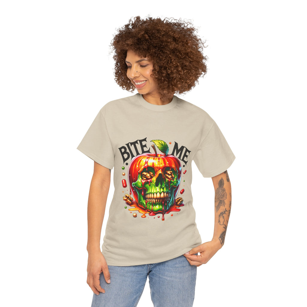 Bite Me Skull T-Shirt, Fun Graphic Tee, Halloween Costume Top, Trendy Casual Wear, Unique Gift Idea for Friends