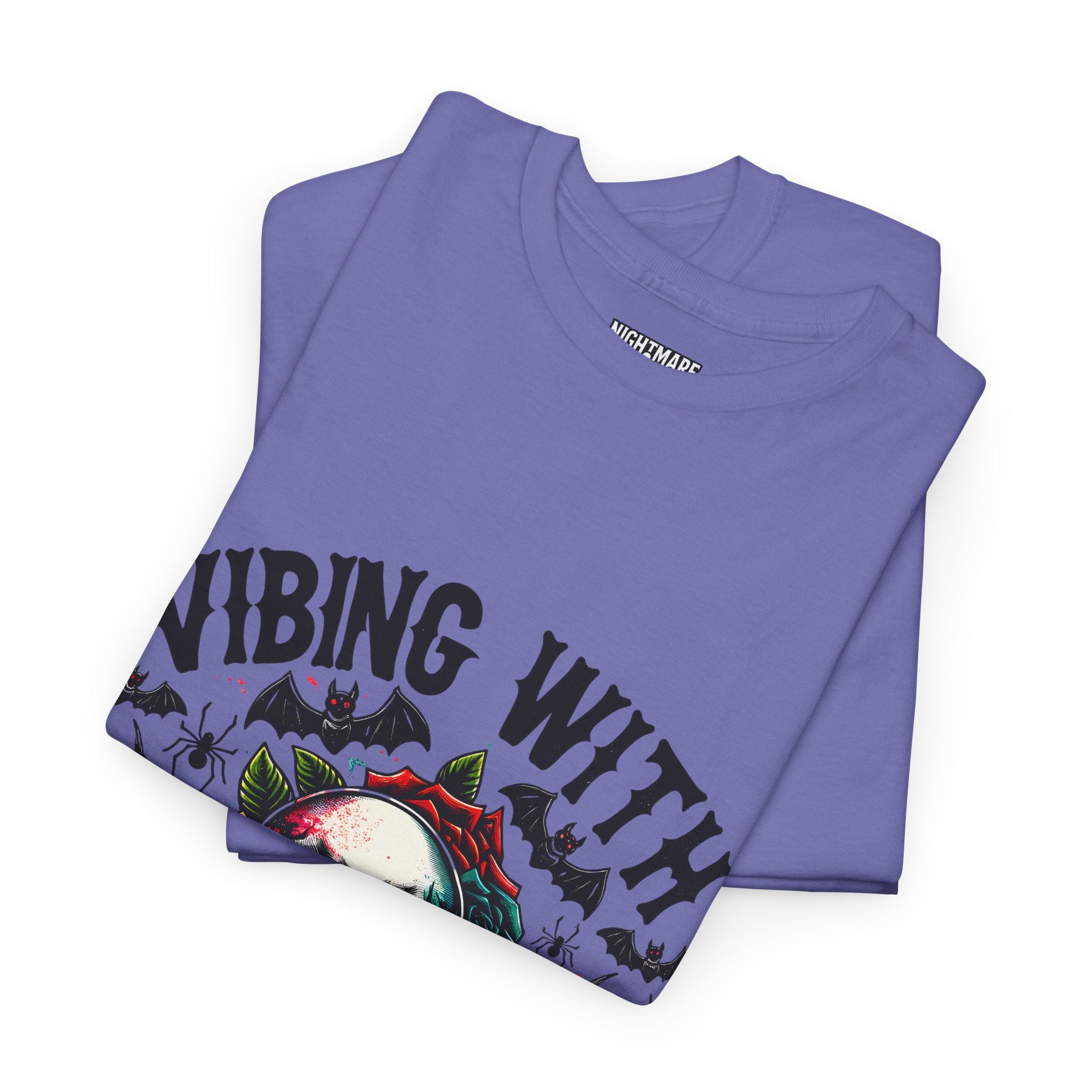 Vibing With My Demons, Halloween Skeleton & Pumpkin Tee, Spooky Season Apparel, Fall Fashion, Gift for Halloween Lovers